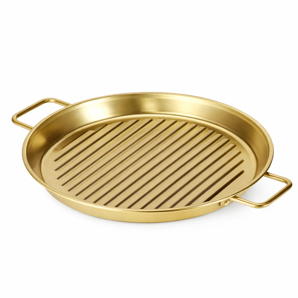Golden Multipurpose Serving Grill Pan 20 cm | 23 cm - Image 2