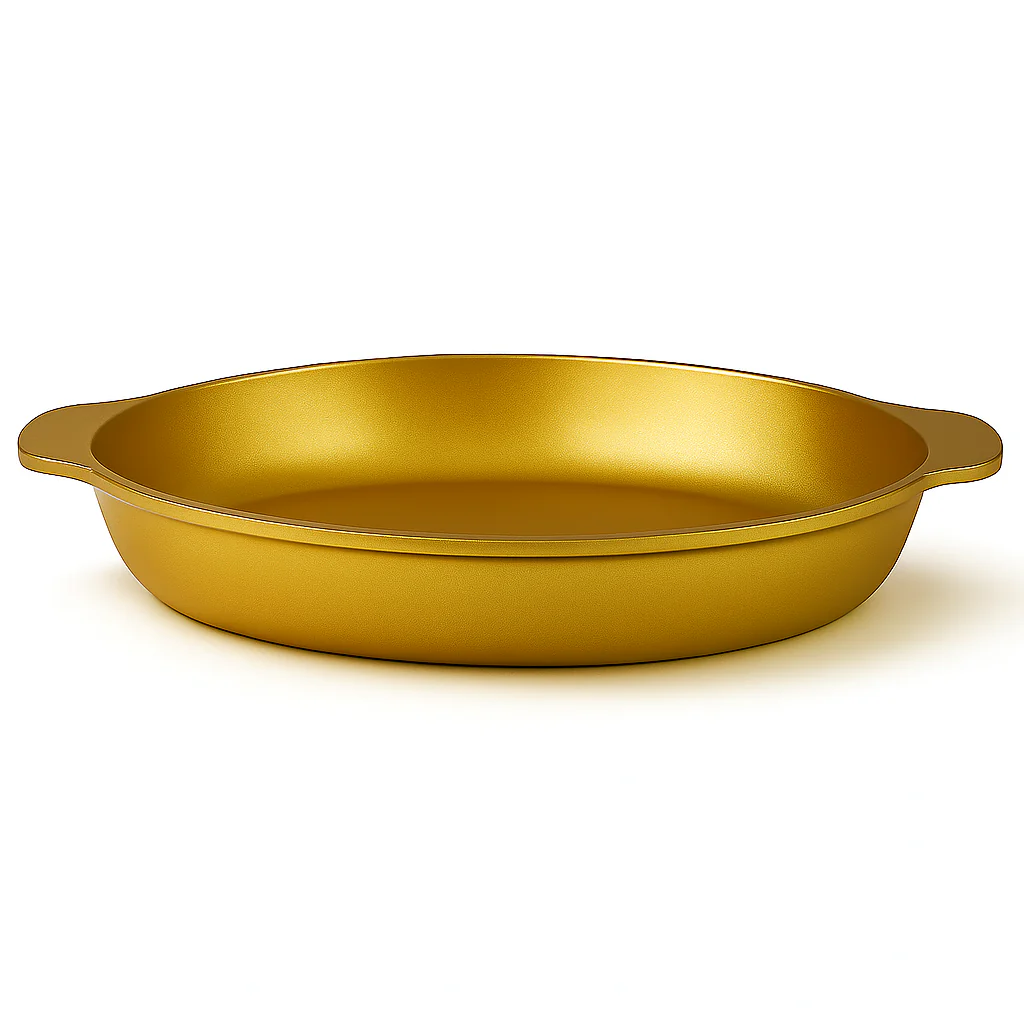 Golden Textured Serving Bowl – Premium Stainless Steel Decorative Bowl for Dining & Kitchen Use (Available in 24 cm, 26 cm & 28 cm) - Image 3