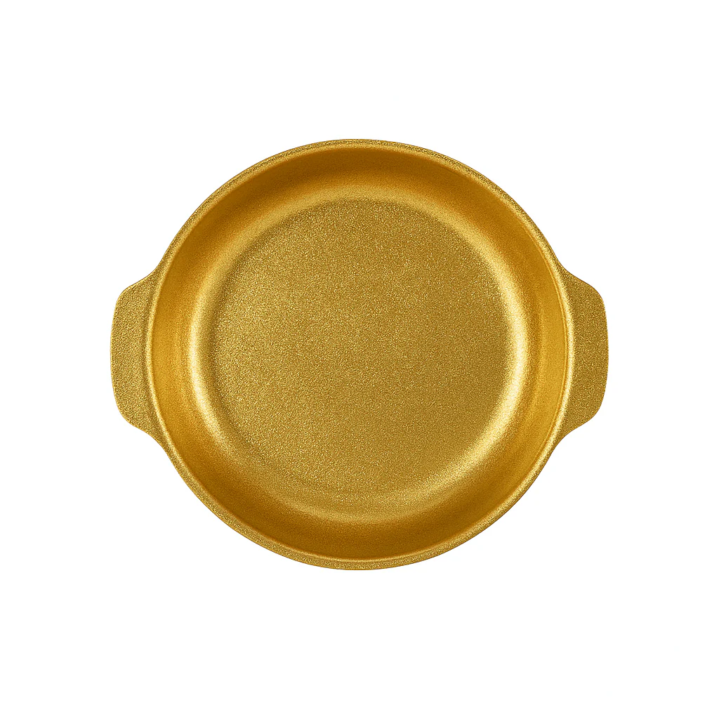 Golden Textured Serving Bowl – Premium Stainless Steel Decorative Bowl for Dining & Kitchen Use (Available in 24 cm, 26 cm & 28 cm) - Image 4