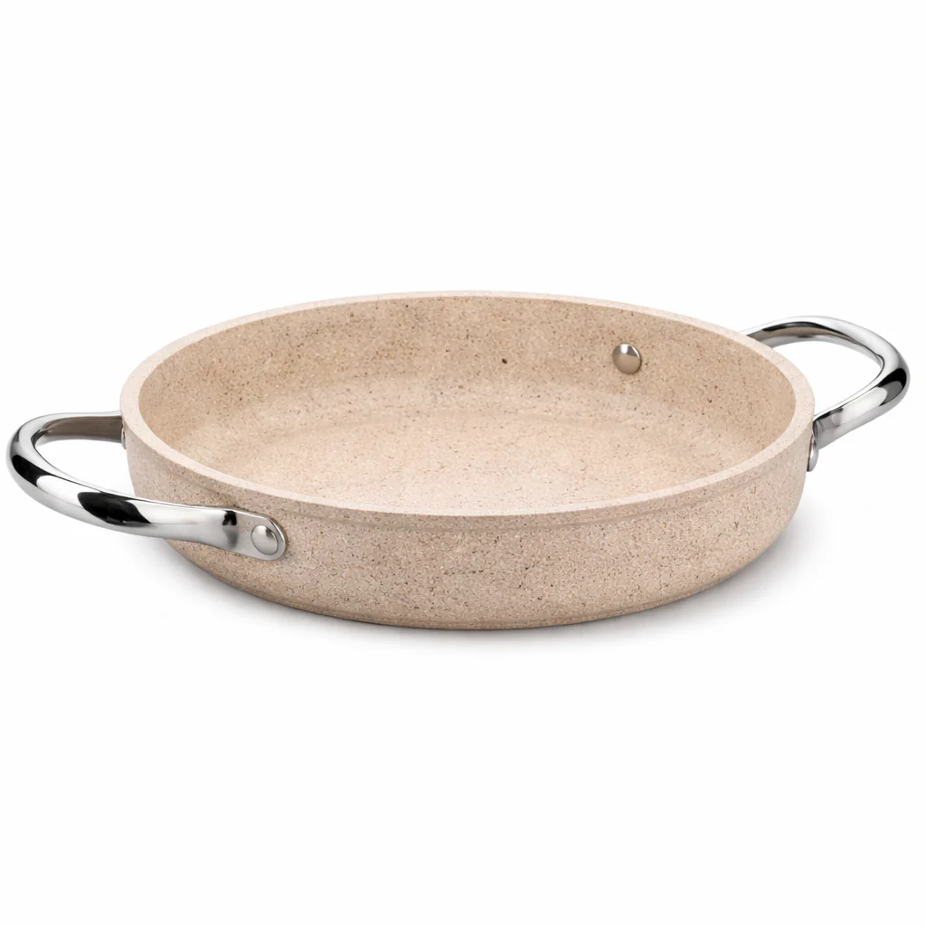Granita Aluminum Omelette Pan 20 cm – Nonstick Granite Omelette & Egg Frypan with Dual Handles