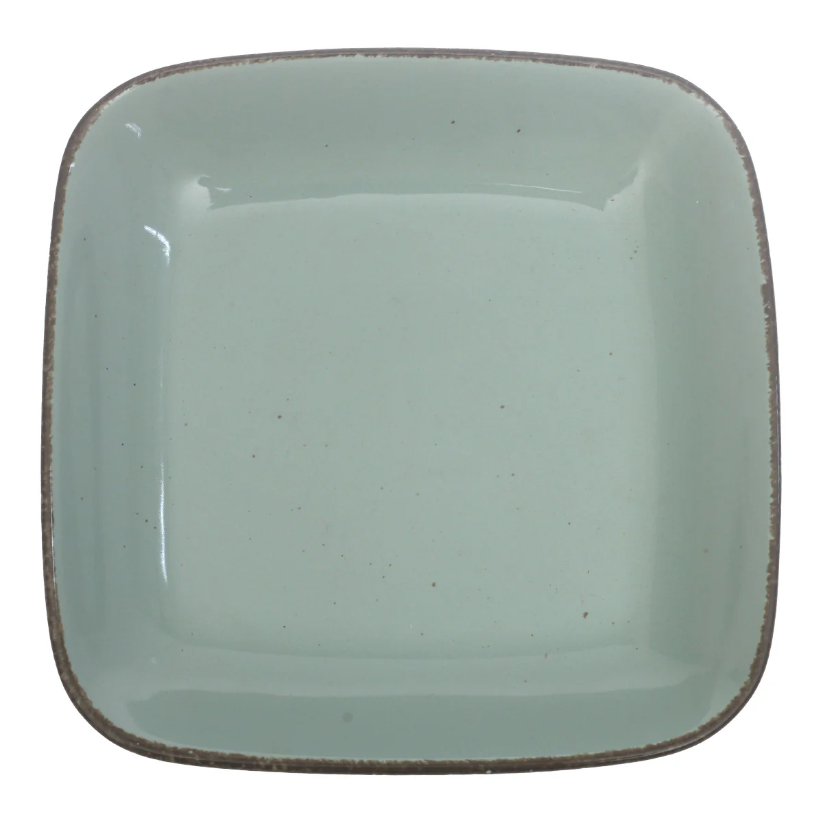 Green Square Serving Platter – 8.5 Inch | Contemporary Rustic Tableware - Image 2