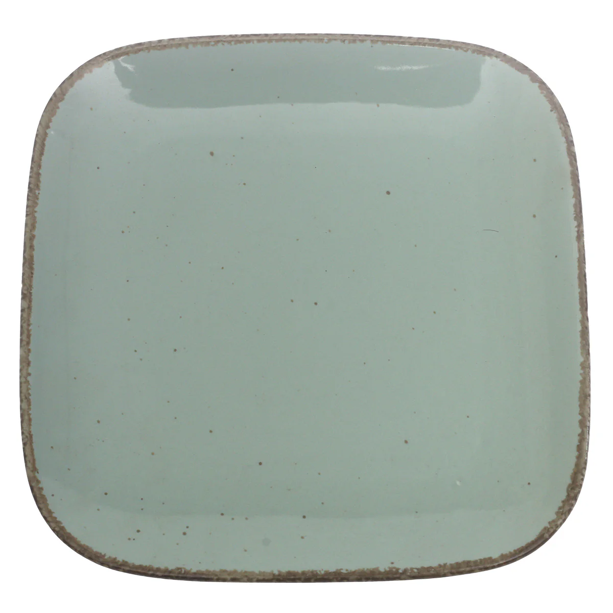 Green Square Serving Platter – 9 Inch | Rustic Glazed Tableware