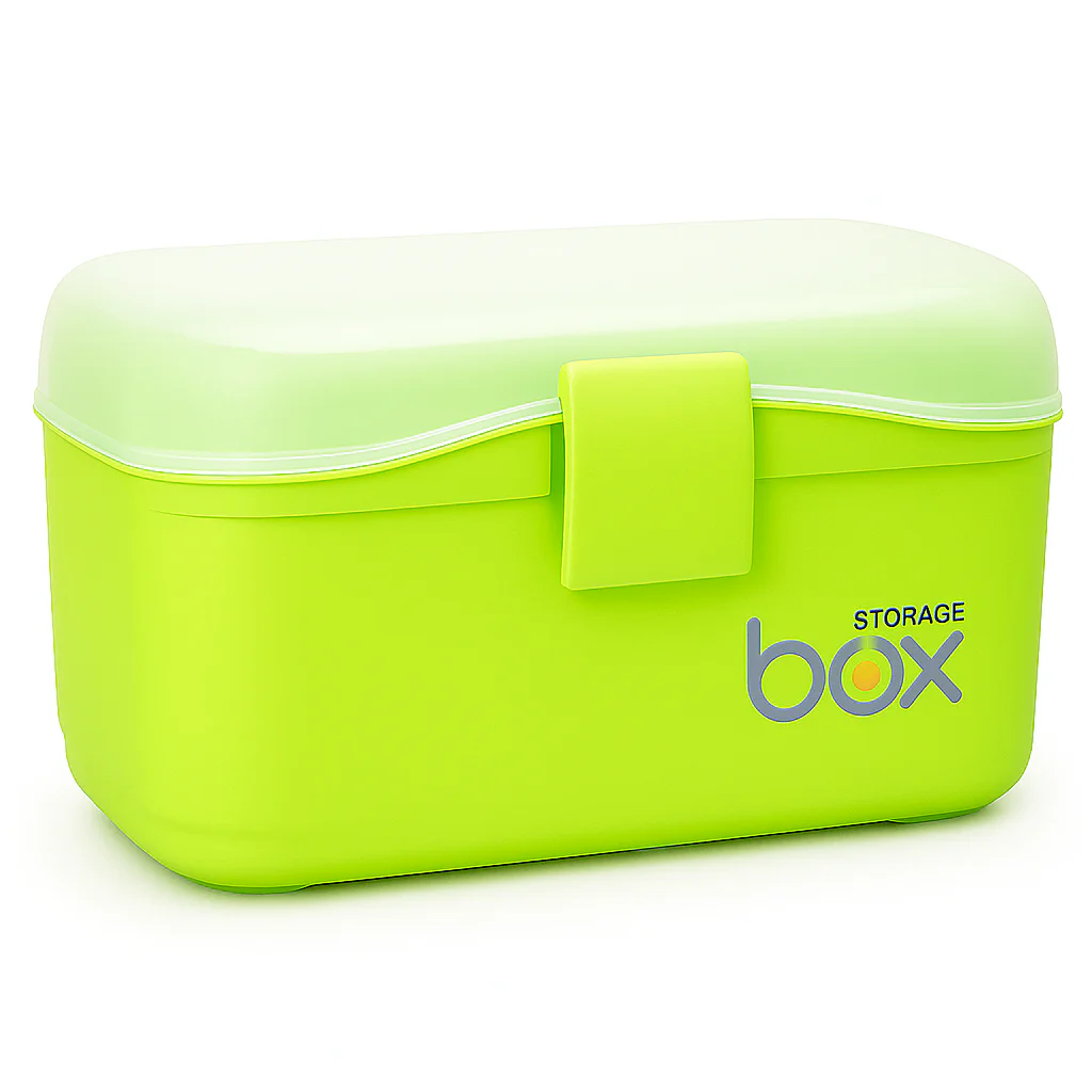 Green Storage Box – Small or Large Organizer with Locking Lid for Home, Office & Multi-Purpose Use - Image 2