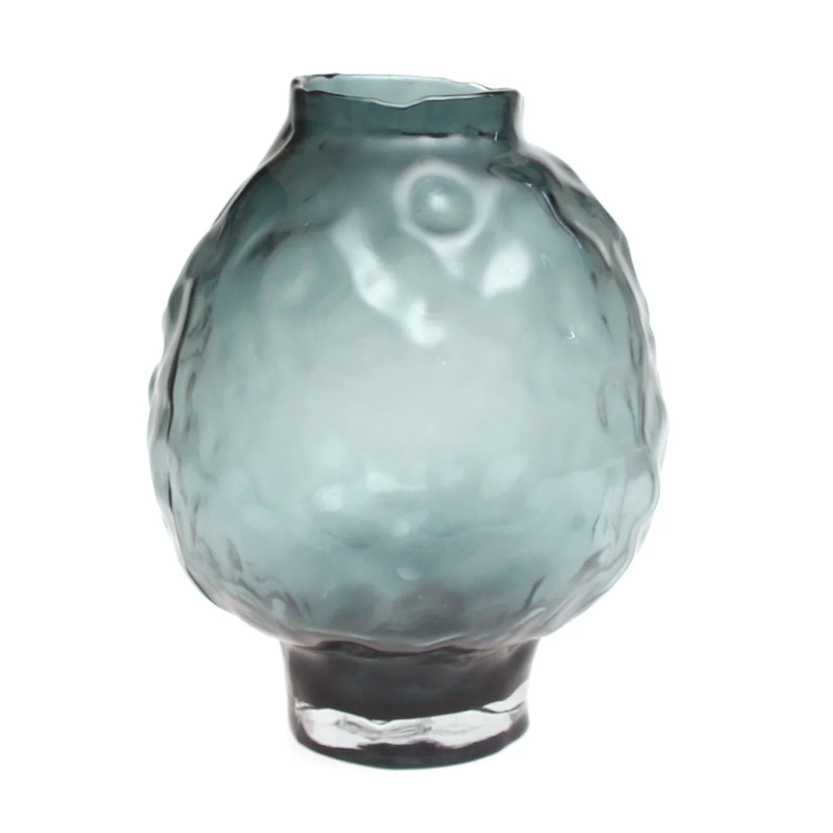 Green Textured Glass Vase L | Modern Home Décor Pakistan | Stylish Large Accent - Image 2