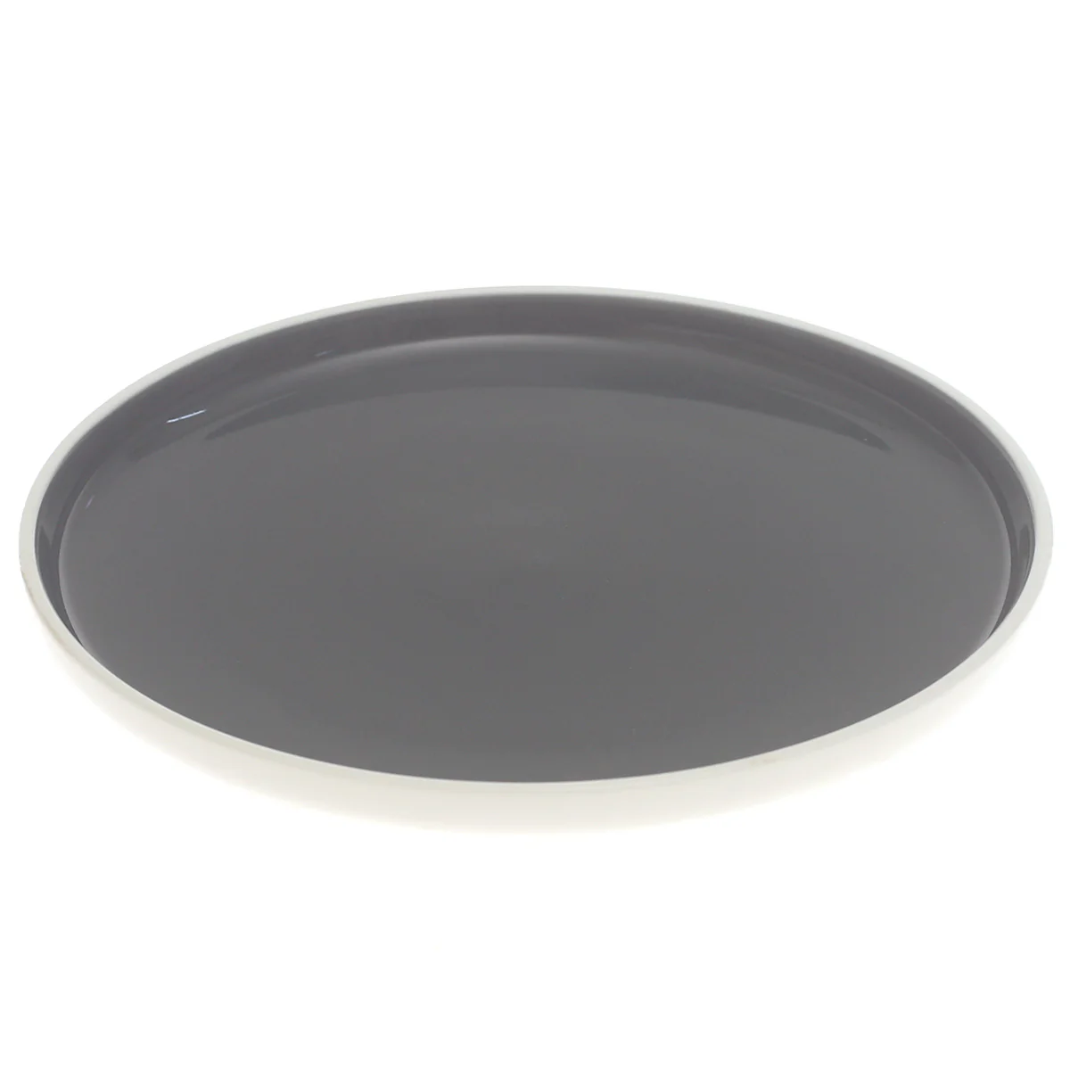 Grey Ceramic Quarter Plate 8 Inch – Modern Glossy Side Plate