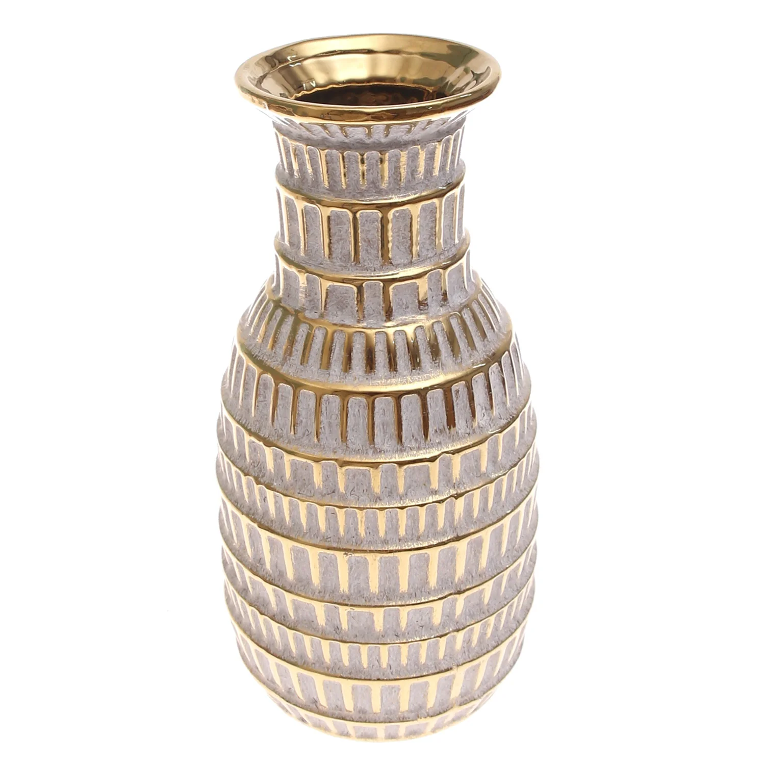 Grey & Gold Decorative Vase - Image 2