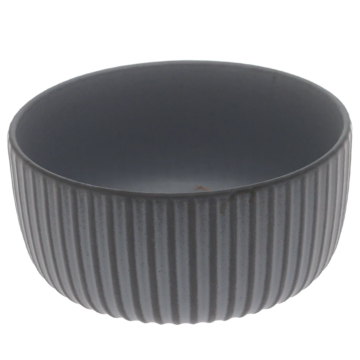 Grey Ribbed Ceramic Bowl – 6 Inch Modern Dining Bowl - Image 2