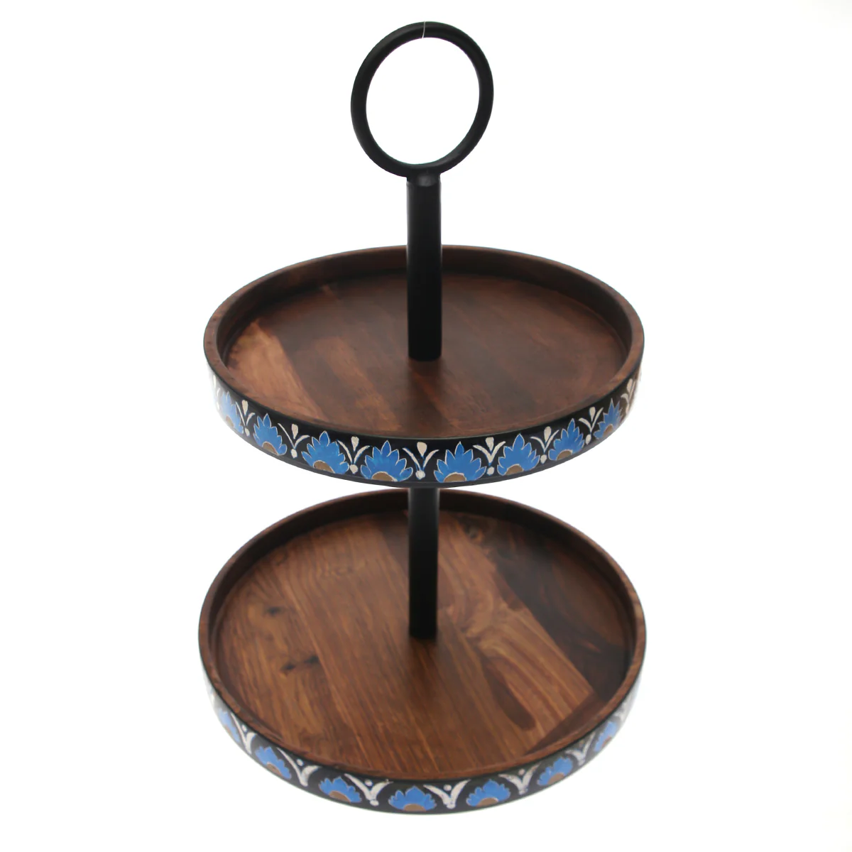 Handcrafted Wooden Pastry Stand – 2 Tier (12" x 16") - Image 2