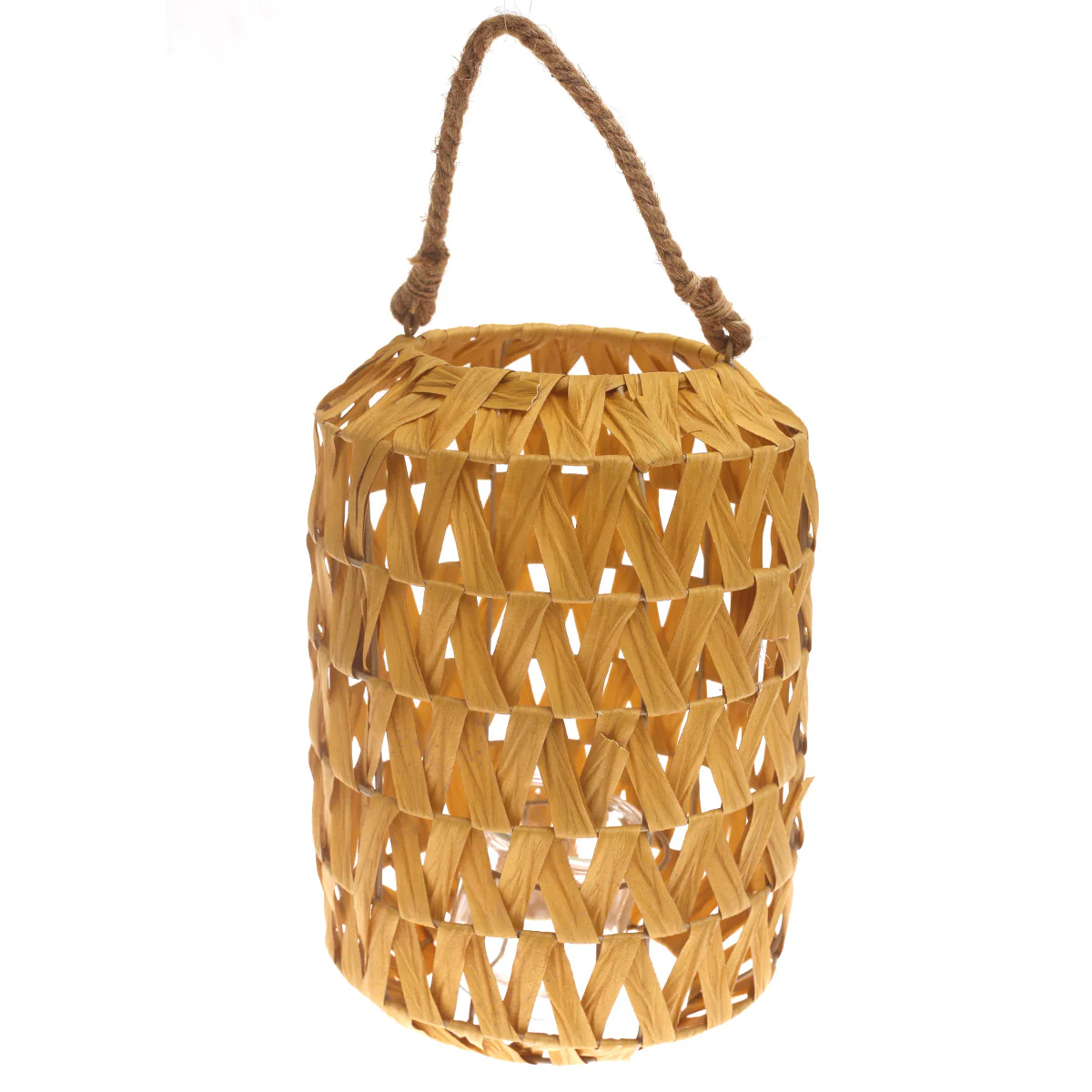 Handwoven Hanging Lantern – Large Natural Bamboo Design - Image 2