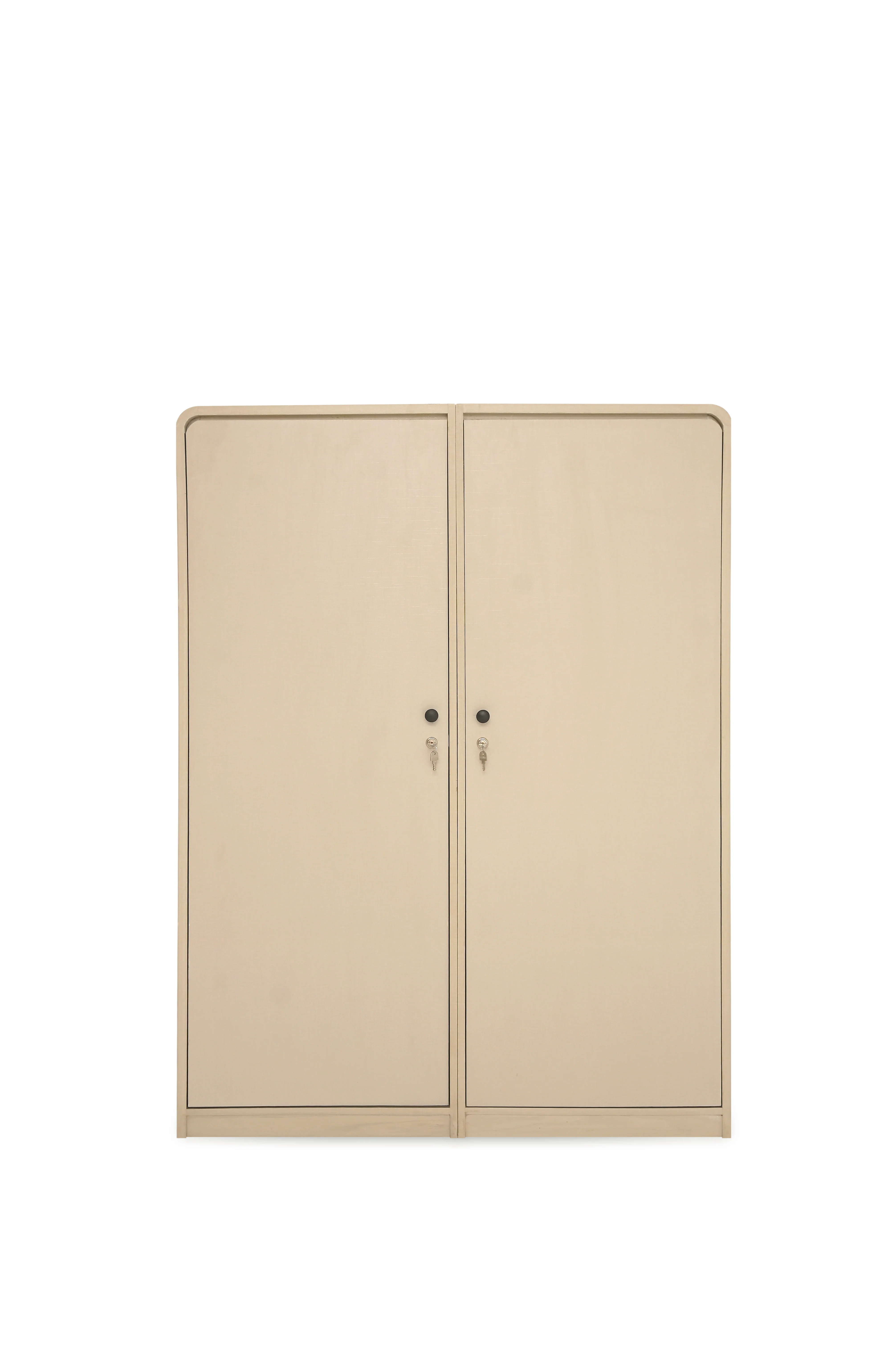 Harold 2-Door Wardrobe – Solid Wood with Cane Detailing
