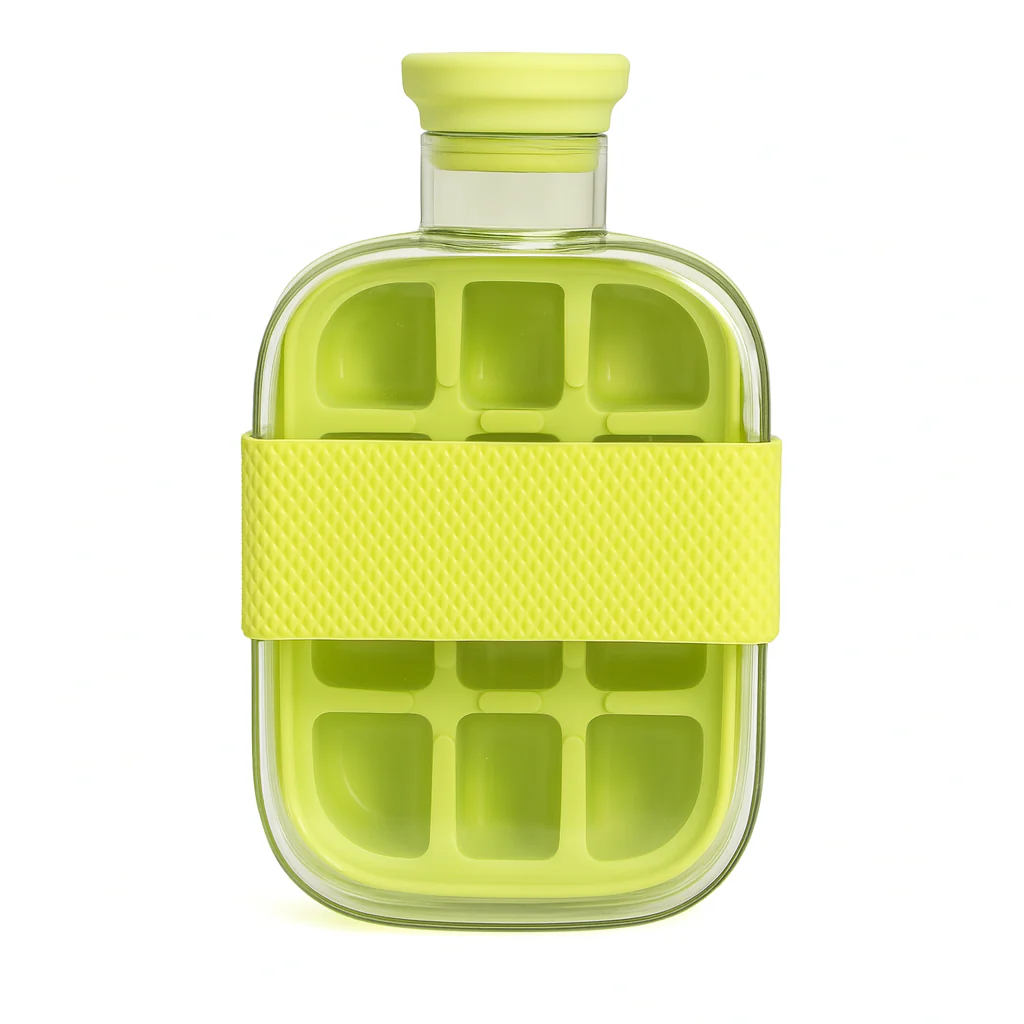 Ice Bottle with Built-In Ice Cube Grid – Portable Cooling Water Bottle (500ml / 800ml) - Image 2