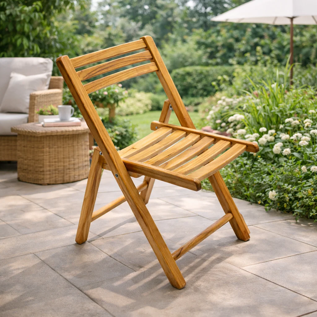 Imperial Folding Wooden Chair – Classic Portable Solid Wood Chair