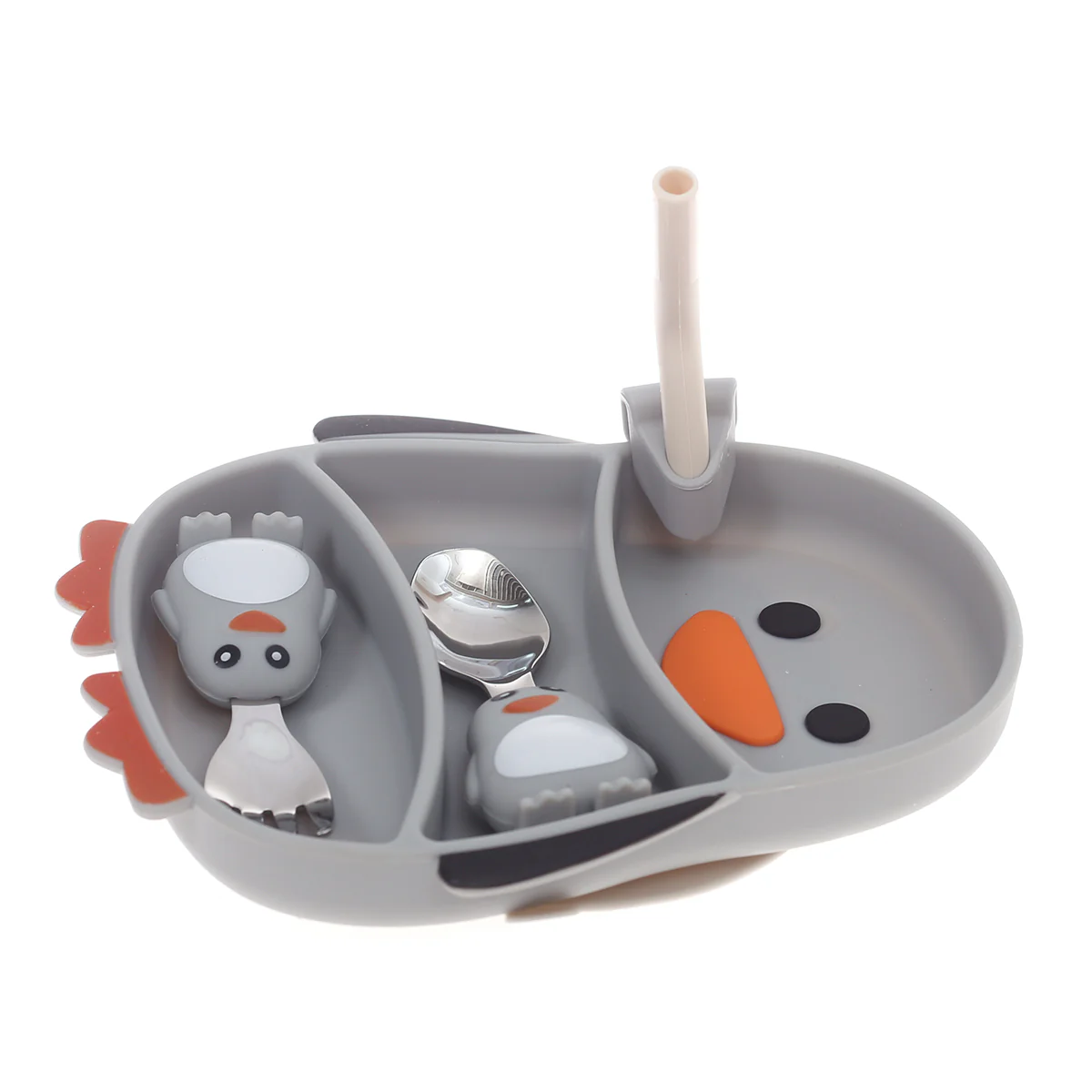 Kids Crockery Gray 7.5 X 1.5 X 9 Inch AS-005 - Image 2