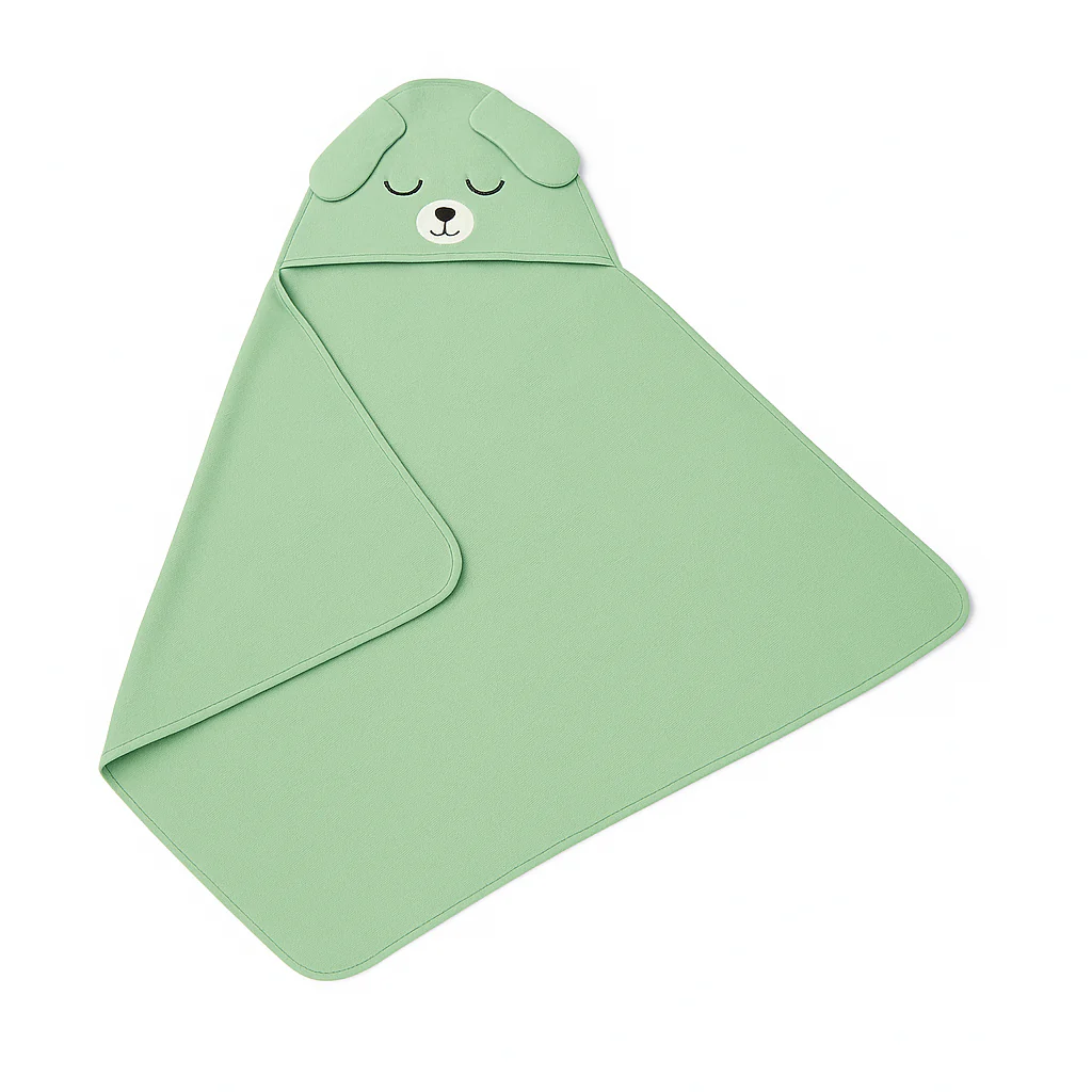 Kids Hooded Bath Towel – Soft & Absorbent Animal Face Wrap - Image 4