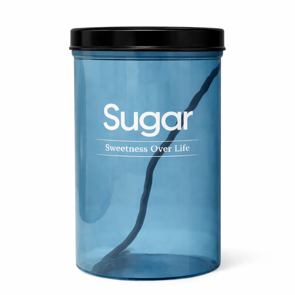Kleeyo Blue Spice Storage Jar with Black Lid – Multipurpose Container for Coffee, Sugar, Tea & Kitchen Spices - Image 2
