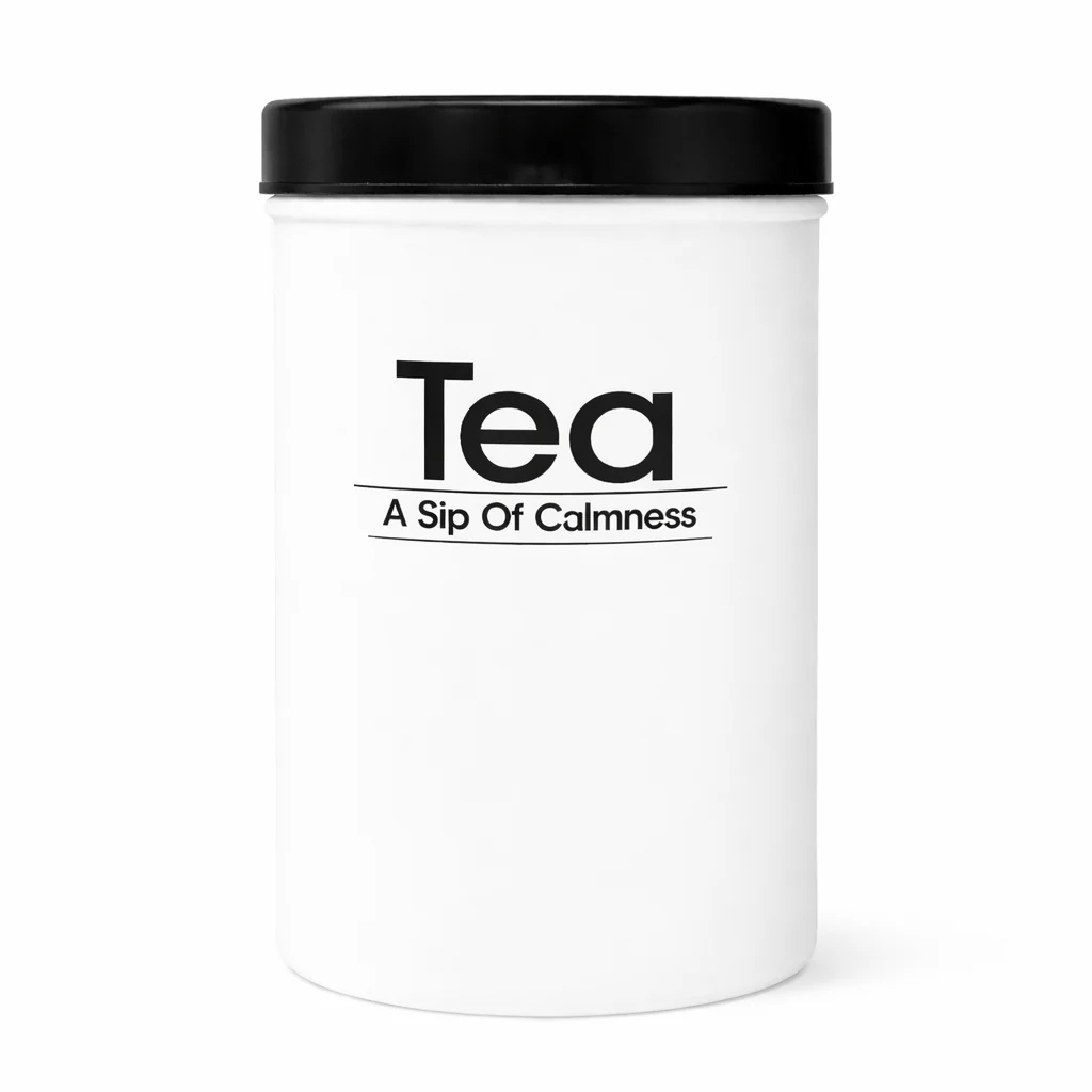 Kleeyo White Spice Jar with Black Lid – Multipurpose Storage Container for Spice, Coffee, Sugar & Tea