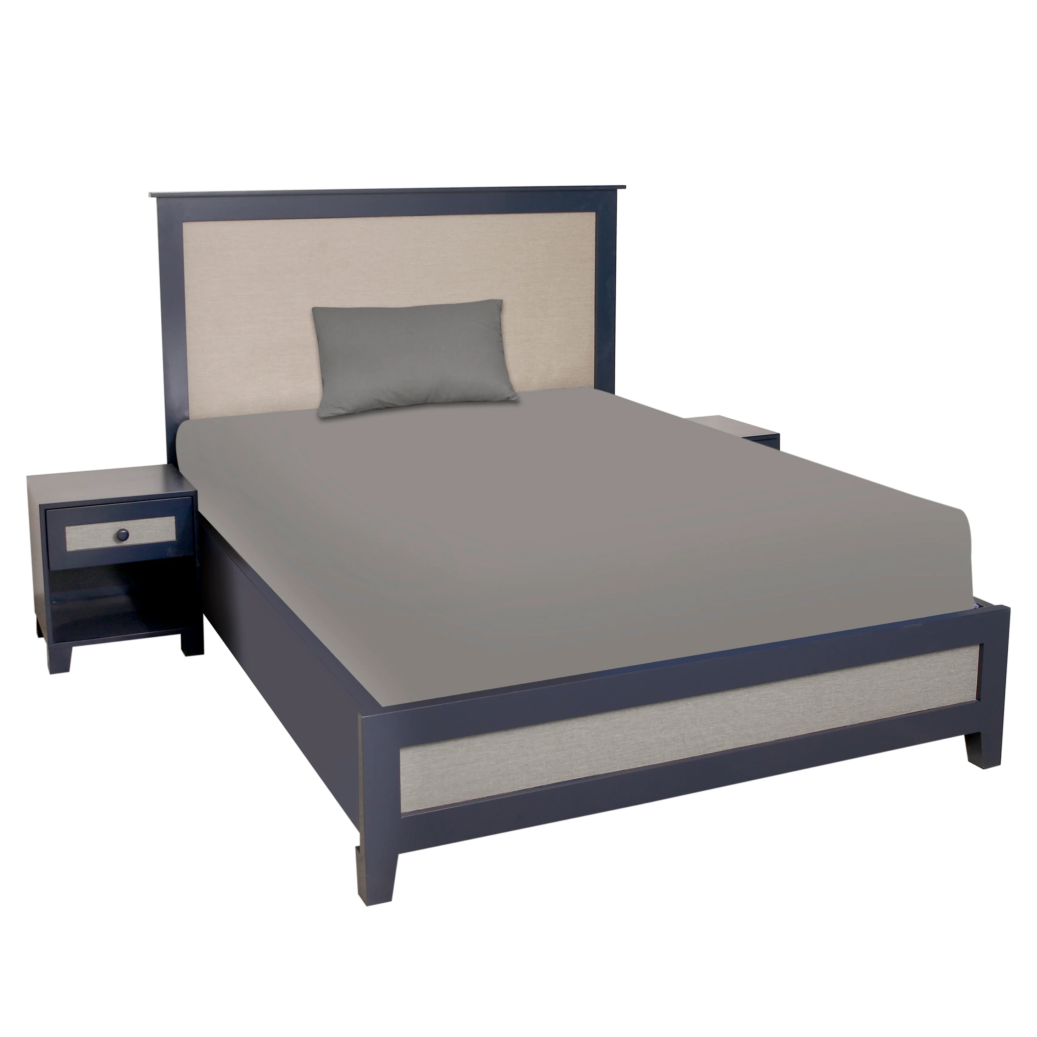 Lancaster Bedroom Set – Bed, Dresser & Wardrobe – Elegant Dual-Tone Finish - Image 3