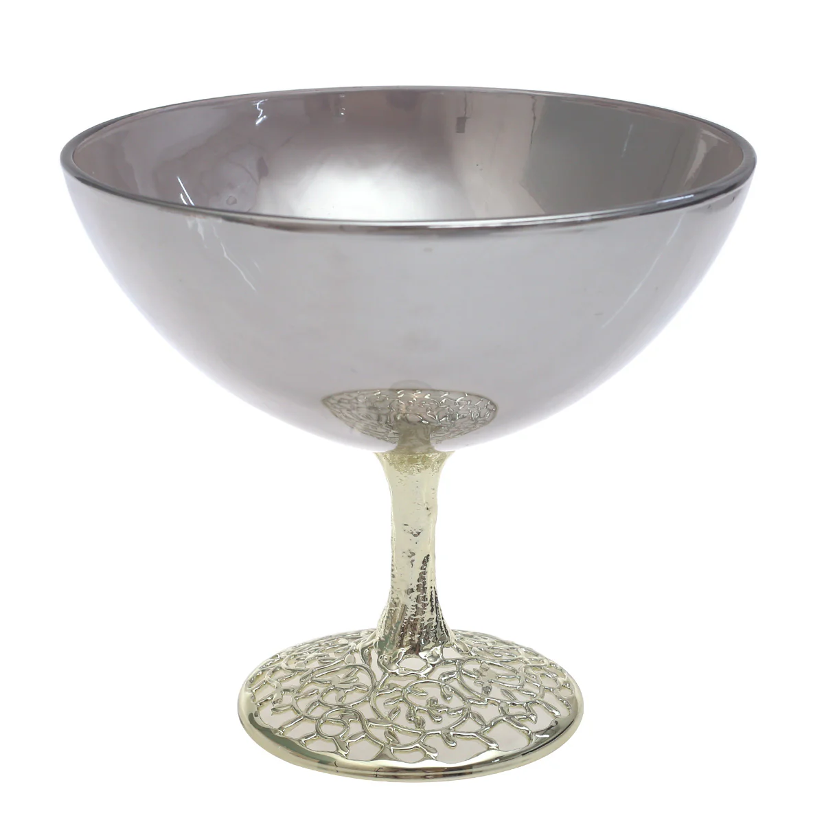Large Gold Console Decorative Bowl with Sculpted Base – 10 x 9.5 Inch Luxury Accent Piece - Image 2
