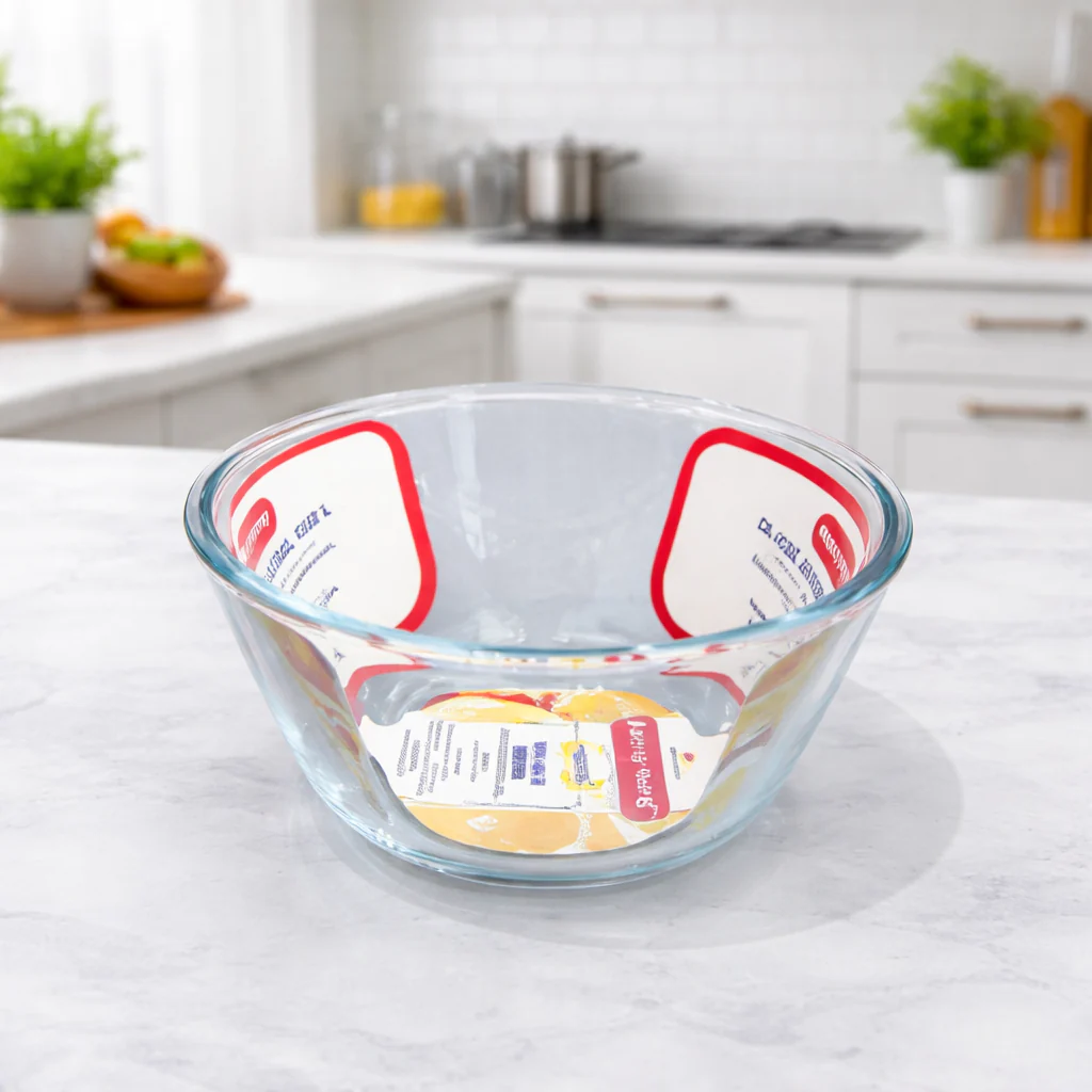Large Round Glass Salad Bowl 4400ml – Clear Multipurpose Serving Bowl