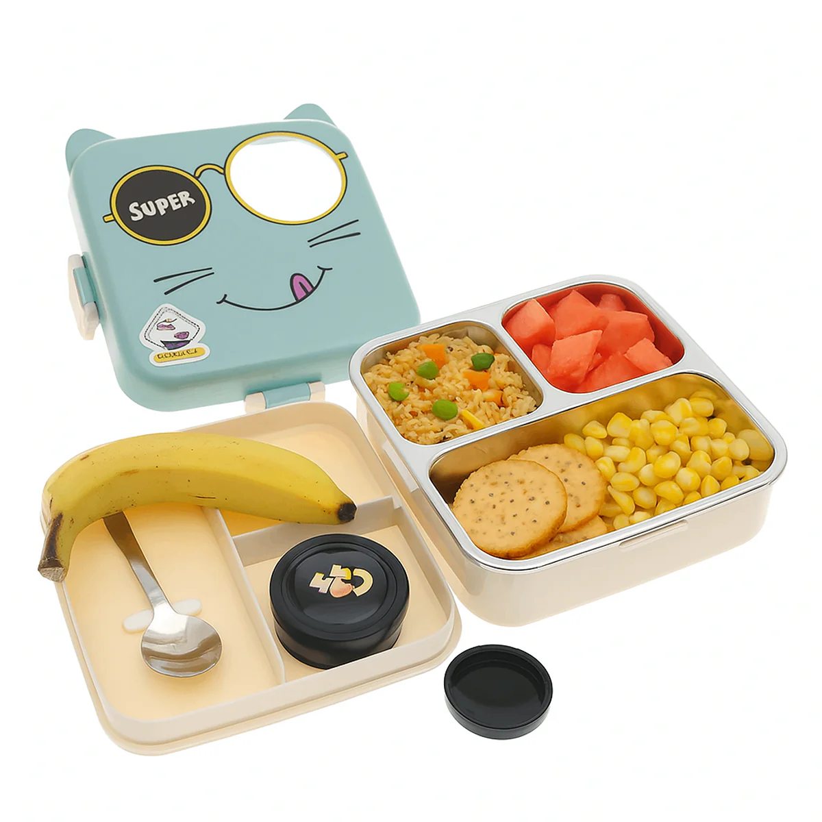 Laxon Steel Lunch Box – Cute, Compact & Leak-Proof - Image 2