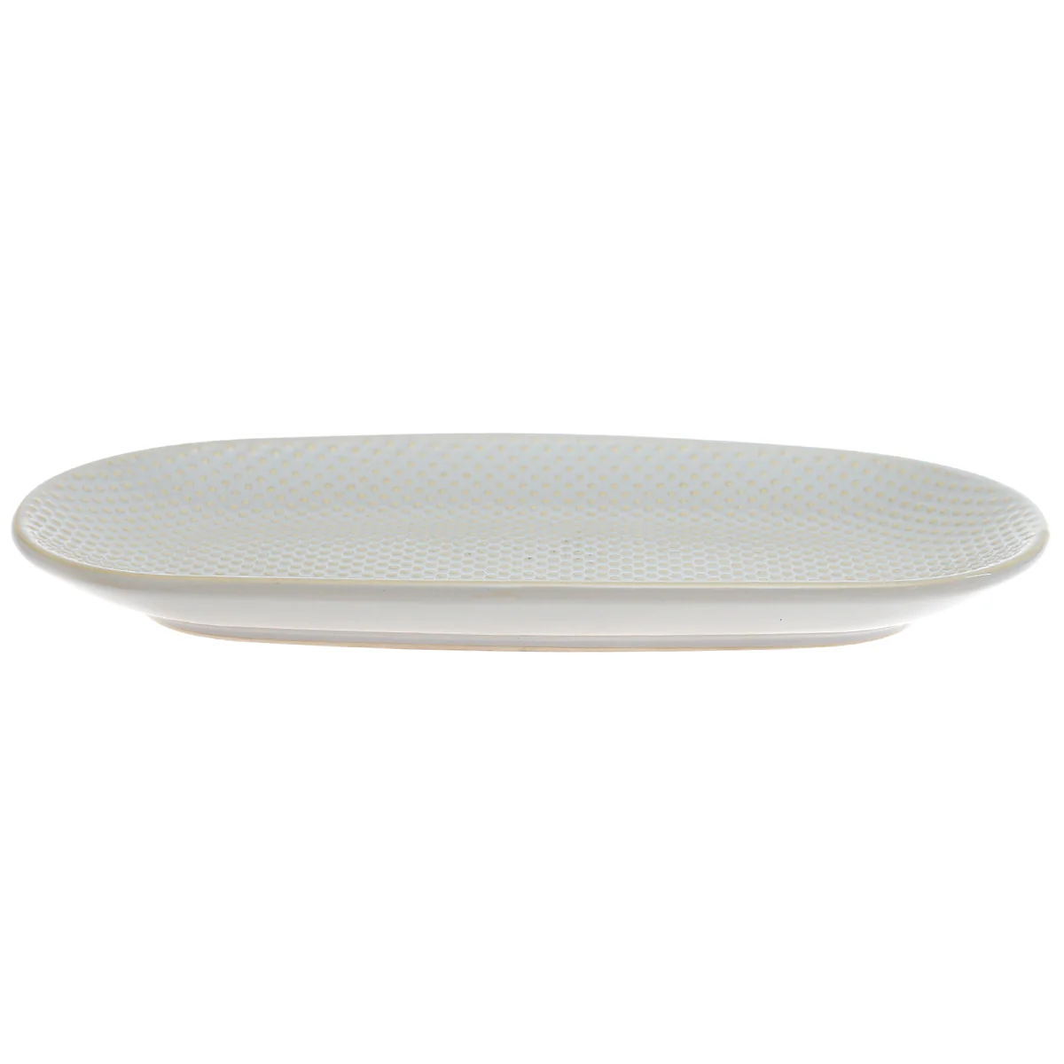 Light Blue Textured Ceramic Platter | 5.5 x 10 Inch - Image 2