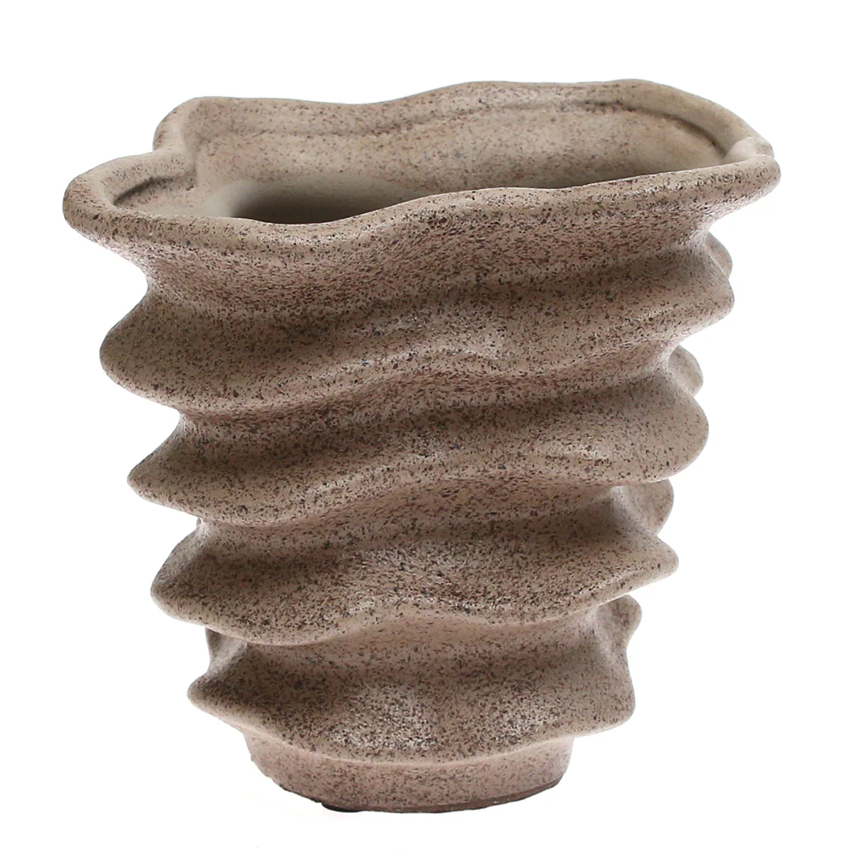 Light Brown Weave Ceramic Vase | Modern Textured Décor Pakistan | Stylish Table Accent - Image 2