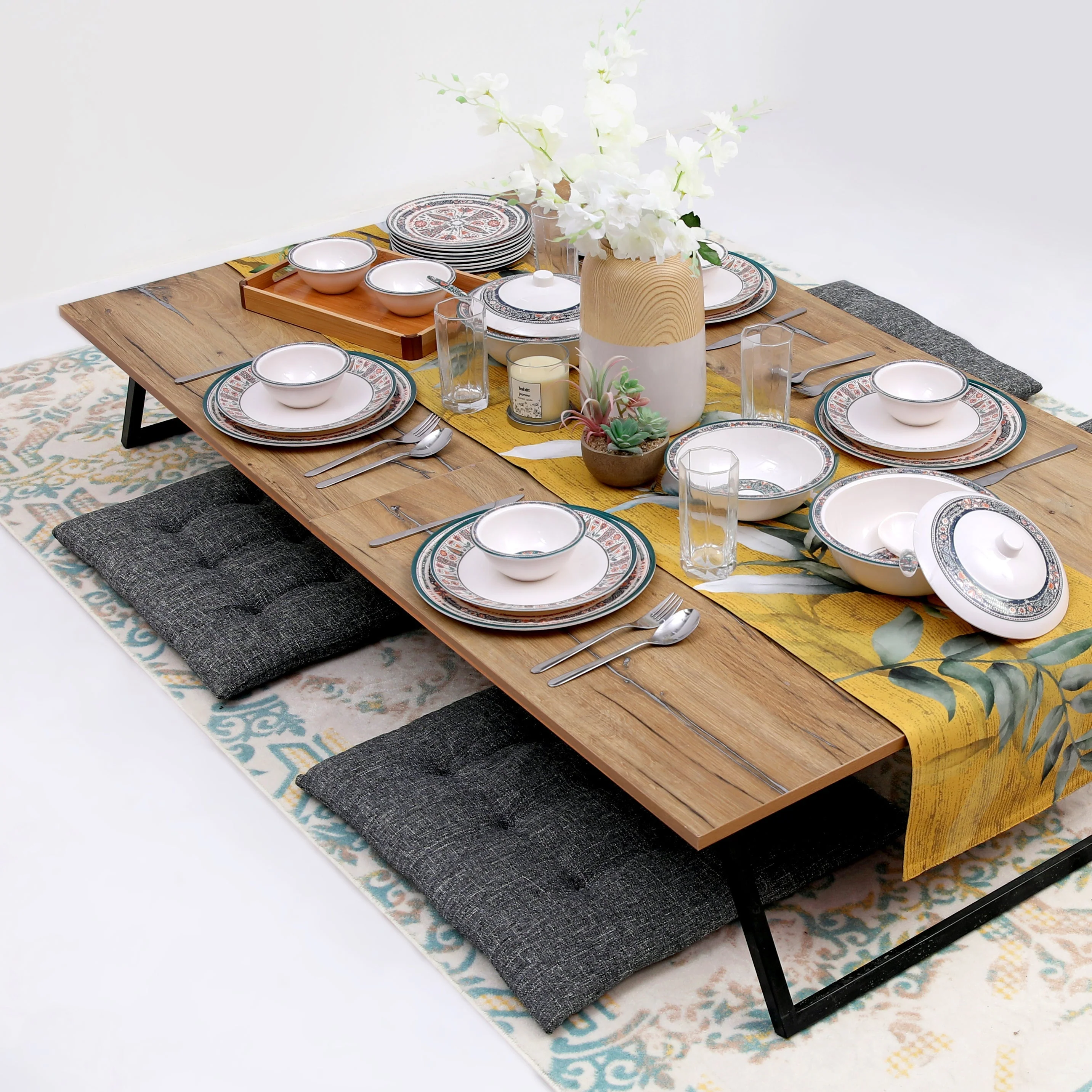 Linna Foldable 4 Person Dining Table - Image 2