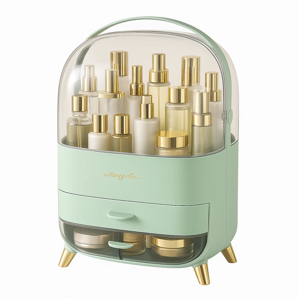 Luxury Vanity Organizer – Portable Makeup &amp; Skincare Storage Box