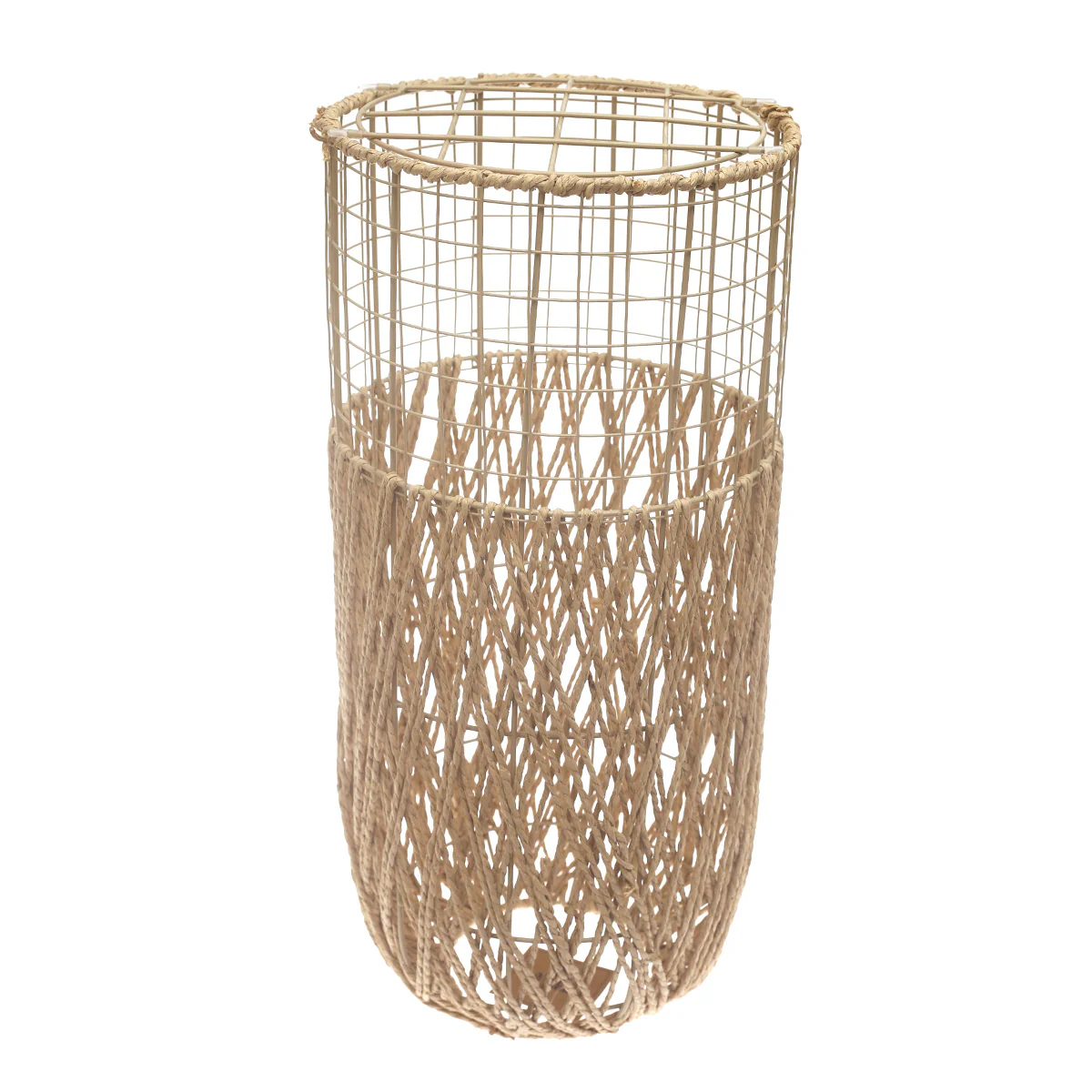 Medium Natural Rope Vase – 23 Inch Tall Handwoven Decorative Floor Vase - Image 2