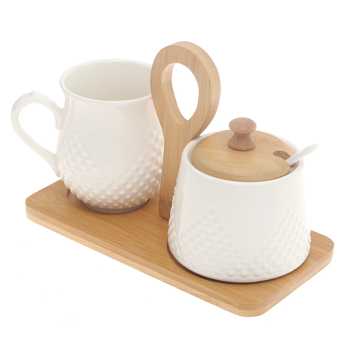 Milk Pot & Sugar Pot Set – Elegant Ceramic Serveware (7592) - Image 2