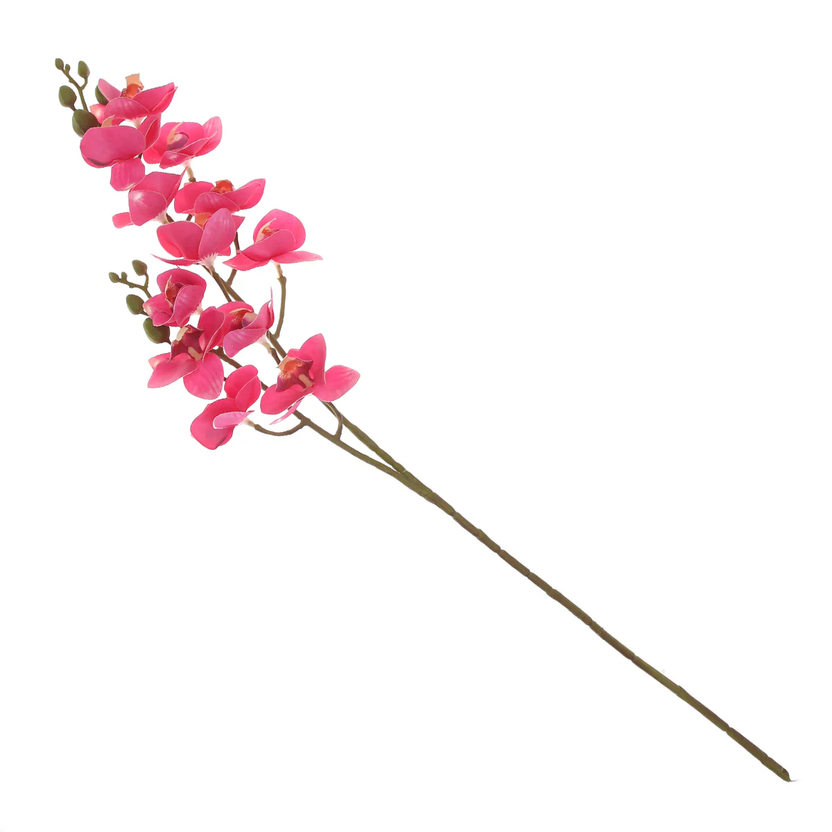 Mini Orchid Flower Stick – Dark Pink (Artificial Stem) - Image 2