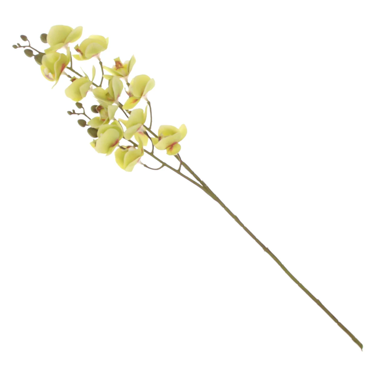 Mini Orchid Flower Stick – Green (Artificial Stem) - Image 2