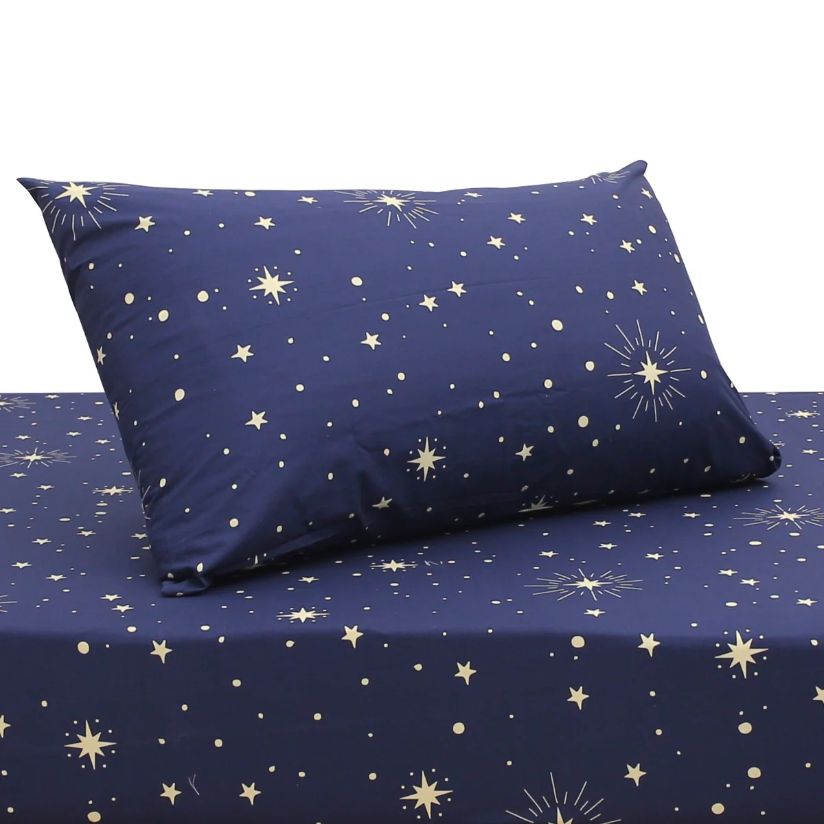 Navy Sparkles Single Quilt Cover 60x90" – 100% Cotton Bedding Set