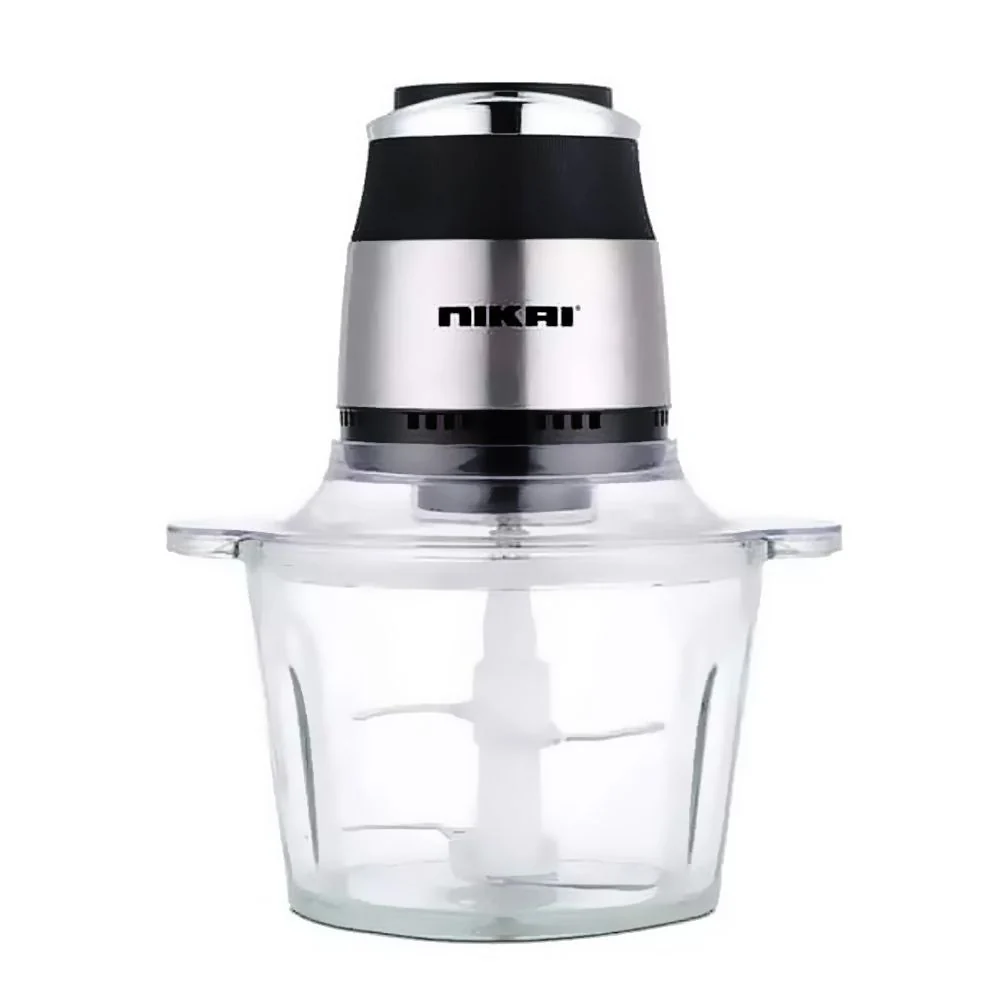 Nikai Electric Food Chopper 500W – 3 Liter Glass Bowl, Powerful Kitchen Chopper (NC394G)