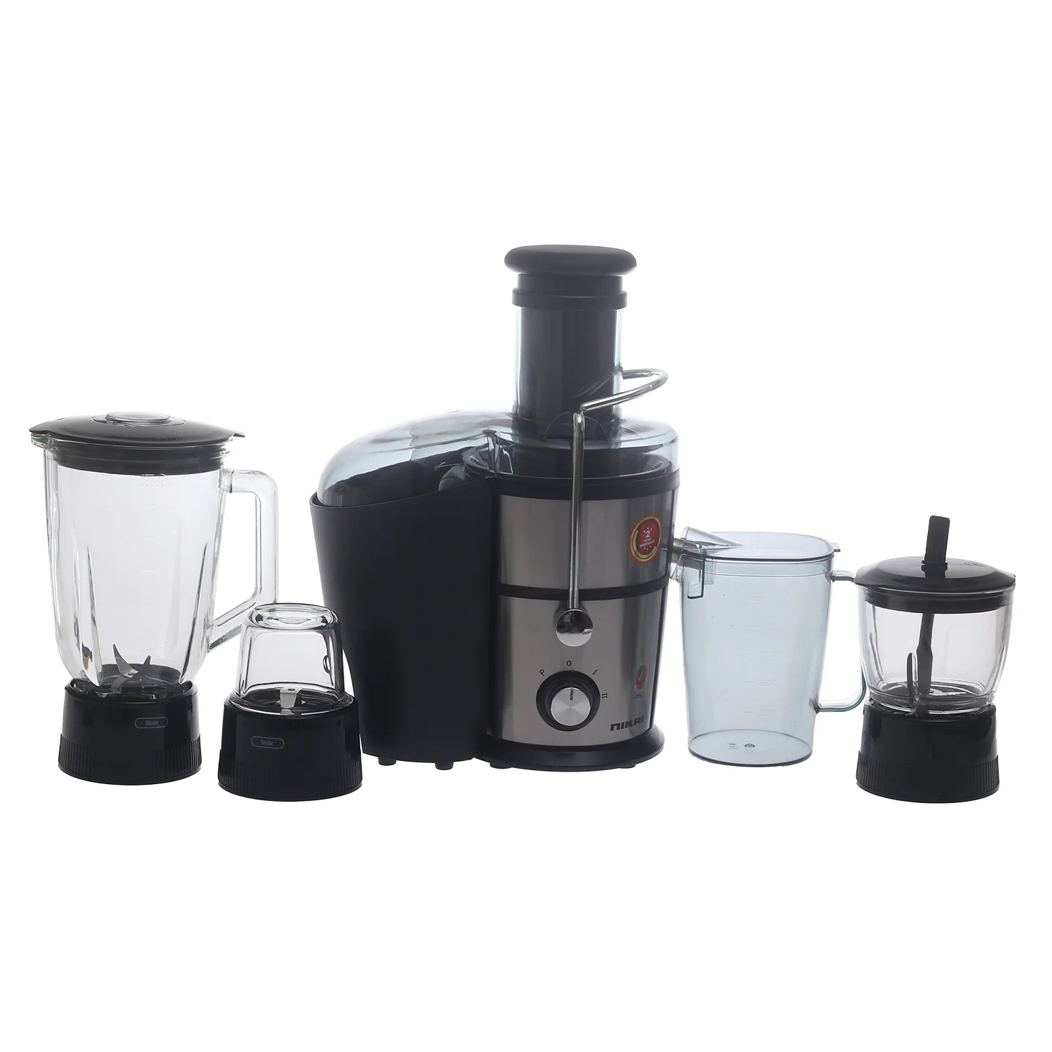 Nikai Juicer Blender 4 in 1 – Stainless Steel & Black
