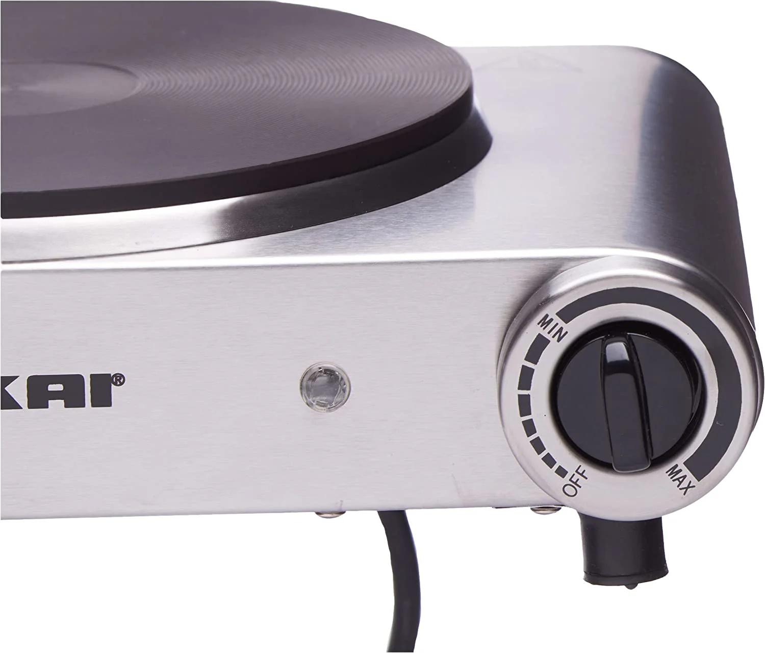 Nikai Single Electric Hot Plate 1500W with Adjustable Thermostat – Stainless Steel Portable Cooker (NKT0E4N2) - Image 2