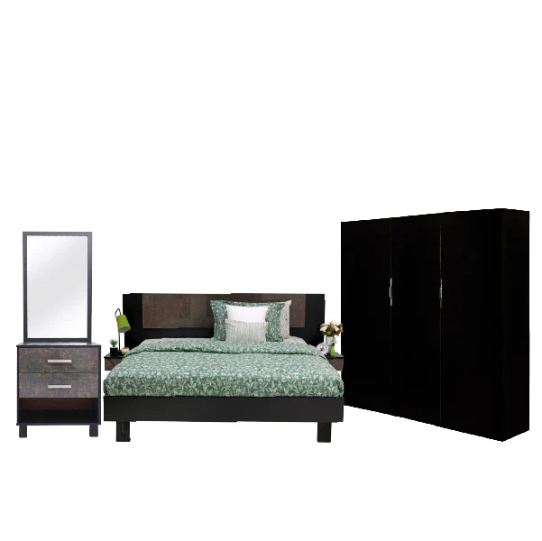 Novak - Bed, X Dresser & 3 Door wardrobe