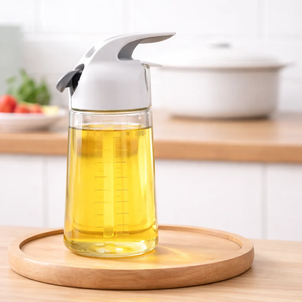 Oil Jug 630 ml Glass Oil Dispenser with Pour Spout