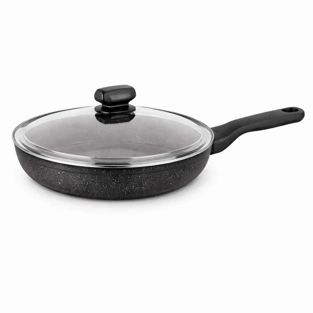 Ornella Aluminum Frypan with Glass Lid – 28x5.5 cm / 24x4.7 cm - Image 2