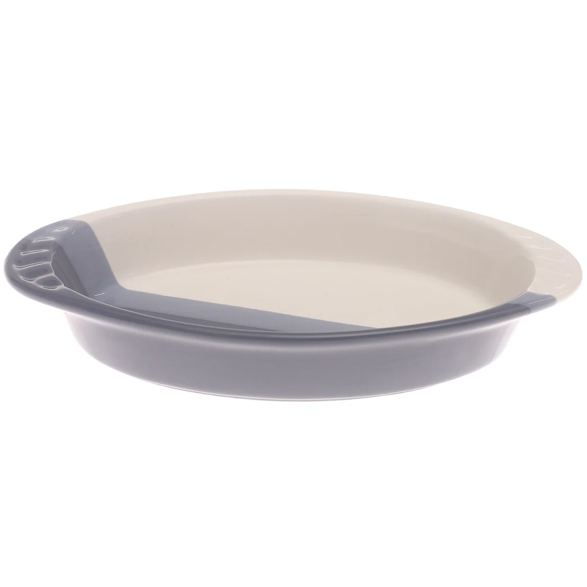 Oval Ceramic Serving Dish in Blue & White – 7.5 x 14 Inch - Image 2