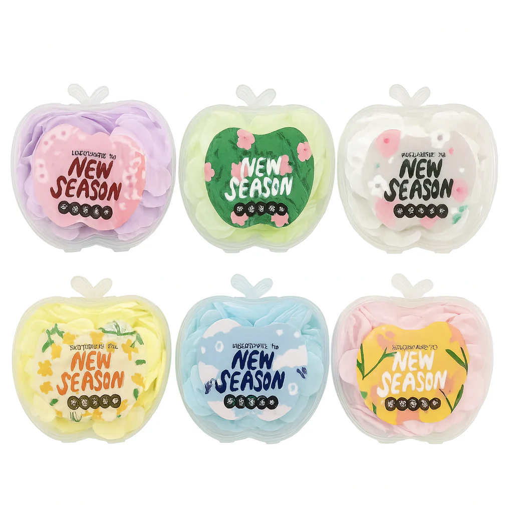 Pack of 4 Pcs- Travel Paper Soap (Apple Style, Assorted Colors)