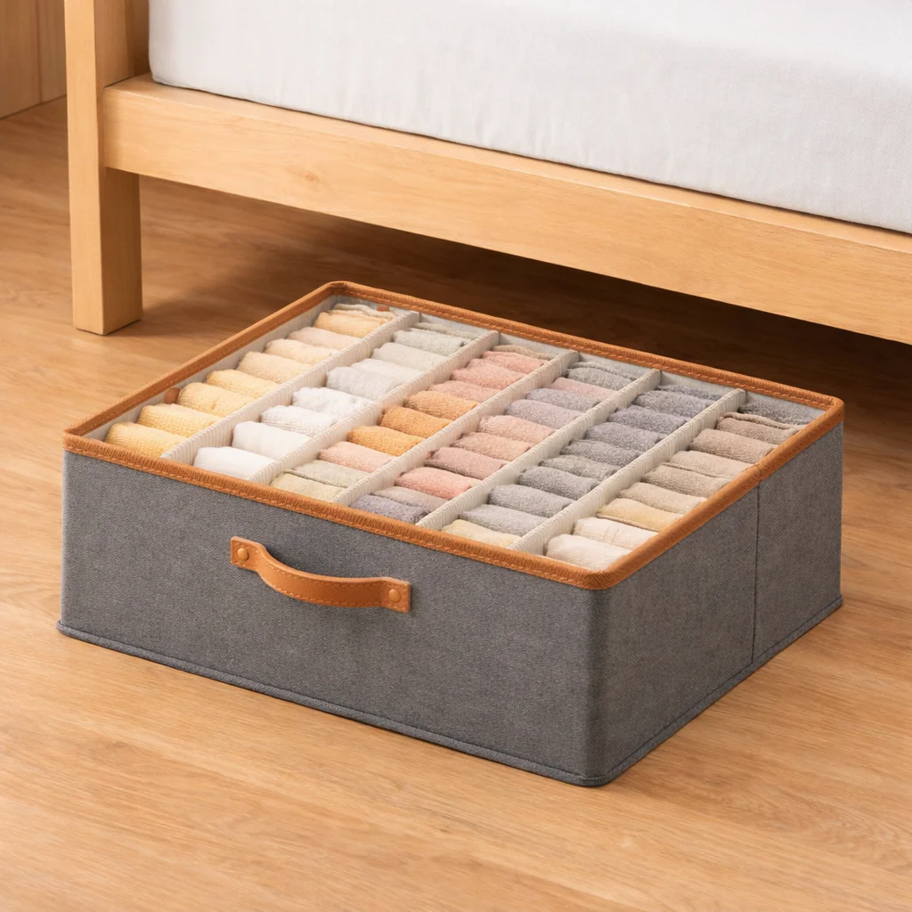 Partition Cloth Storage Bag Foldable Clothes Organizer with Compartments