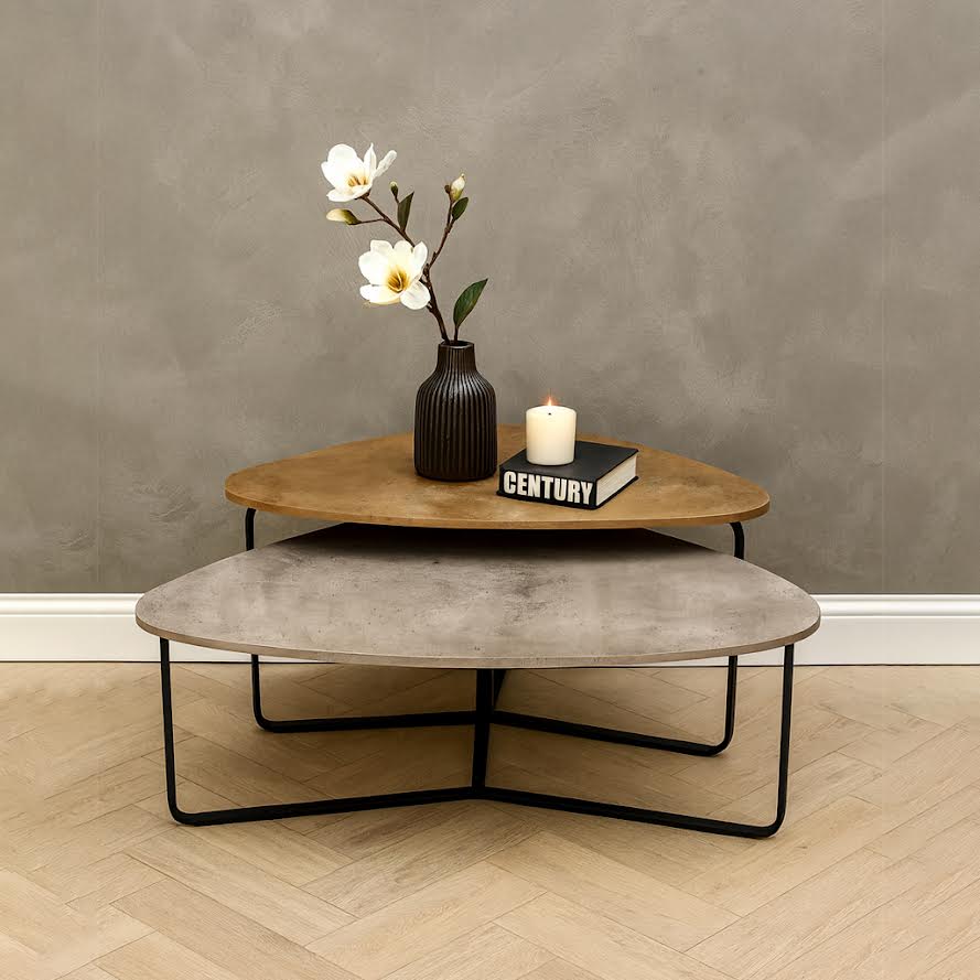 Pebble Stone table set of 3