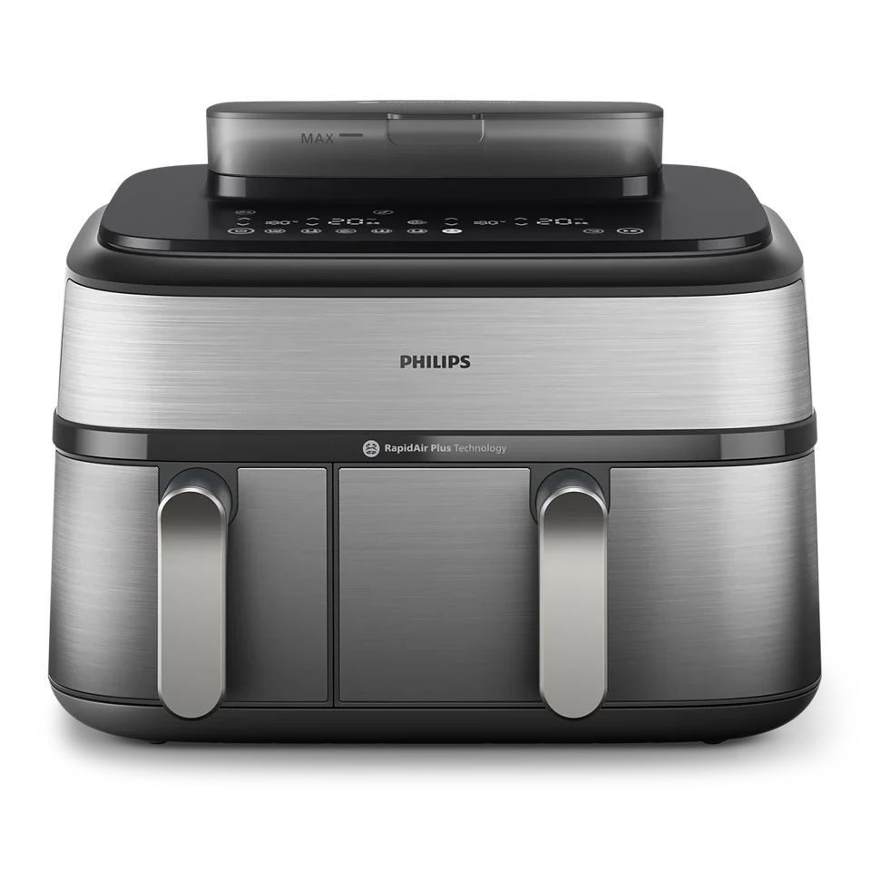 Philips 5000 Series Dual Basket Airfryer with RapidAir Plus Technology – Smart Dual-Zone Cooking (NA555/09) - Image 3