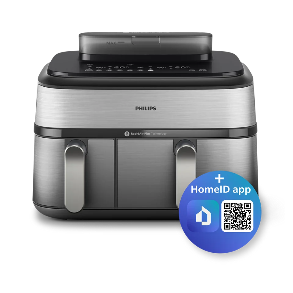 Philips 5000 Series Dual Basket Airfryer with RapidAir Plus Technology – Smart Dual-Zone Cooking (NA555/09) - Image 6