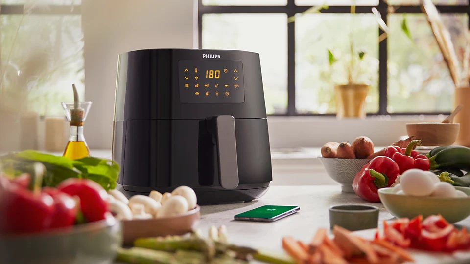 Philips 5000 Series XL Airfryer with Rapid Air Technology – Smart Digital Oil-Free Fryer (HD9280/91) - Image 2