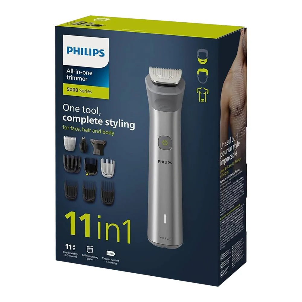 Philips MG5930/15 Multigroom Series 5000 All-in-One Trimmer | 11-Piece Wet & Dry Grooming Kit - Image 4