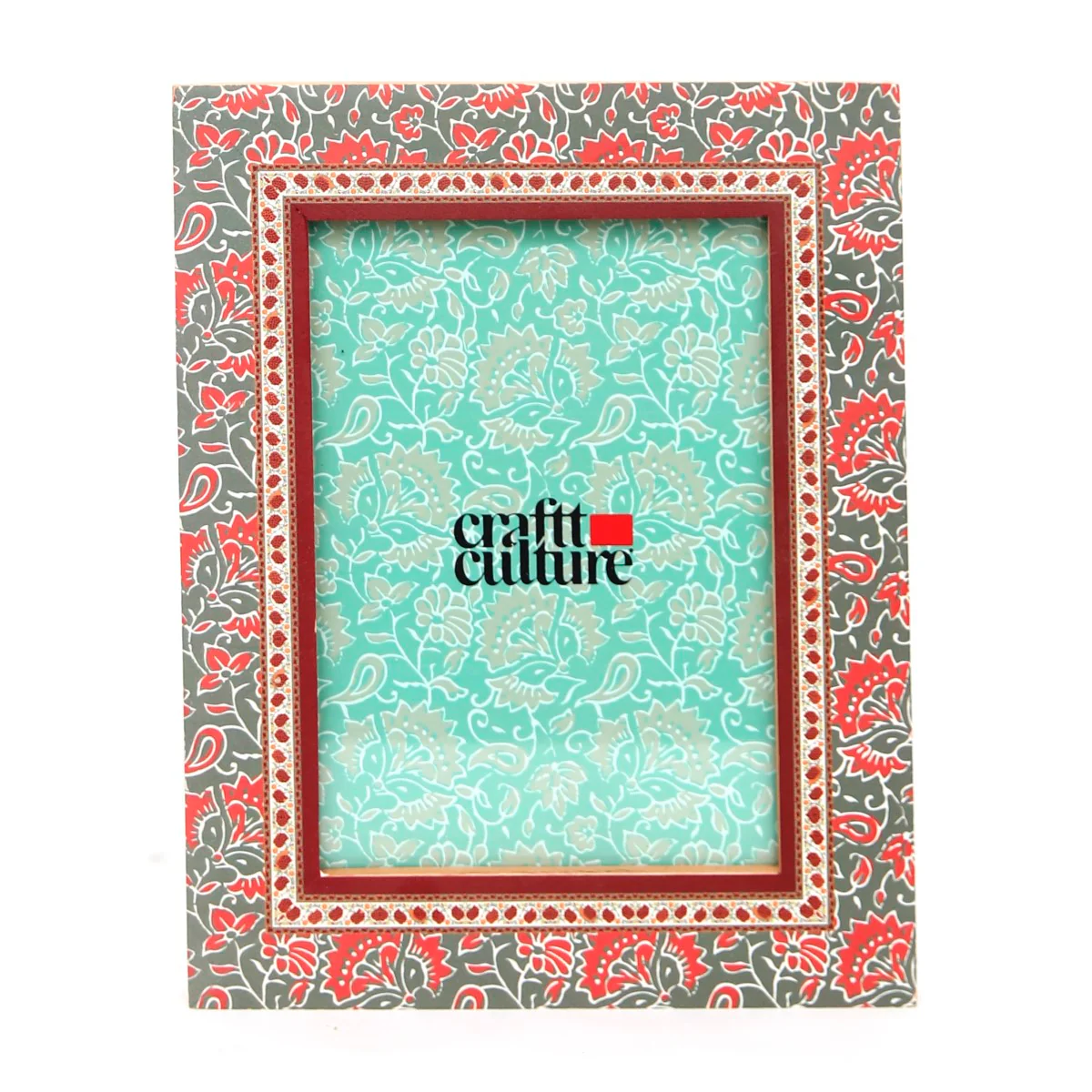 Photo Frame Printed Pattern – Dark Green 5x7 (T) - Image 2