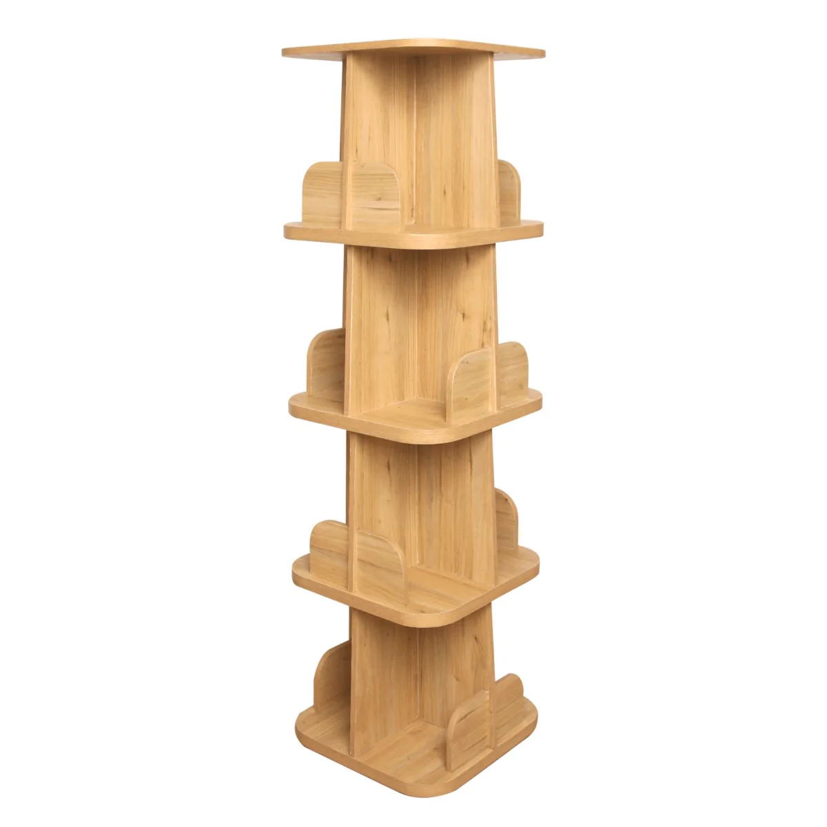 Pivot Wooden Shelf Console – Modern Multi-Tier Organizer - Image 2