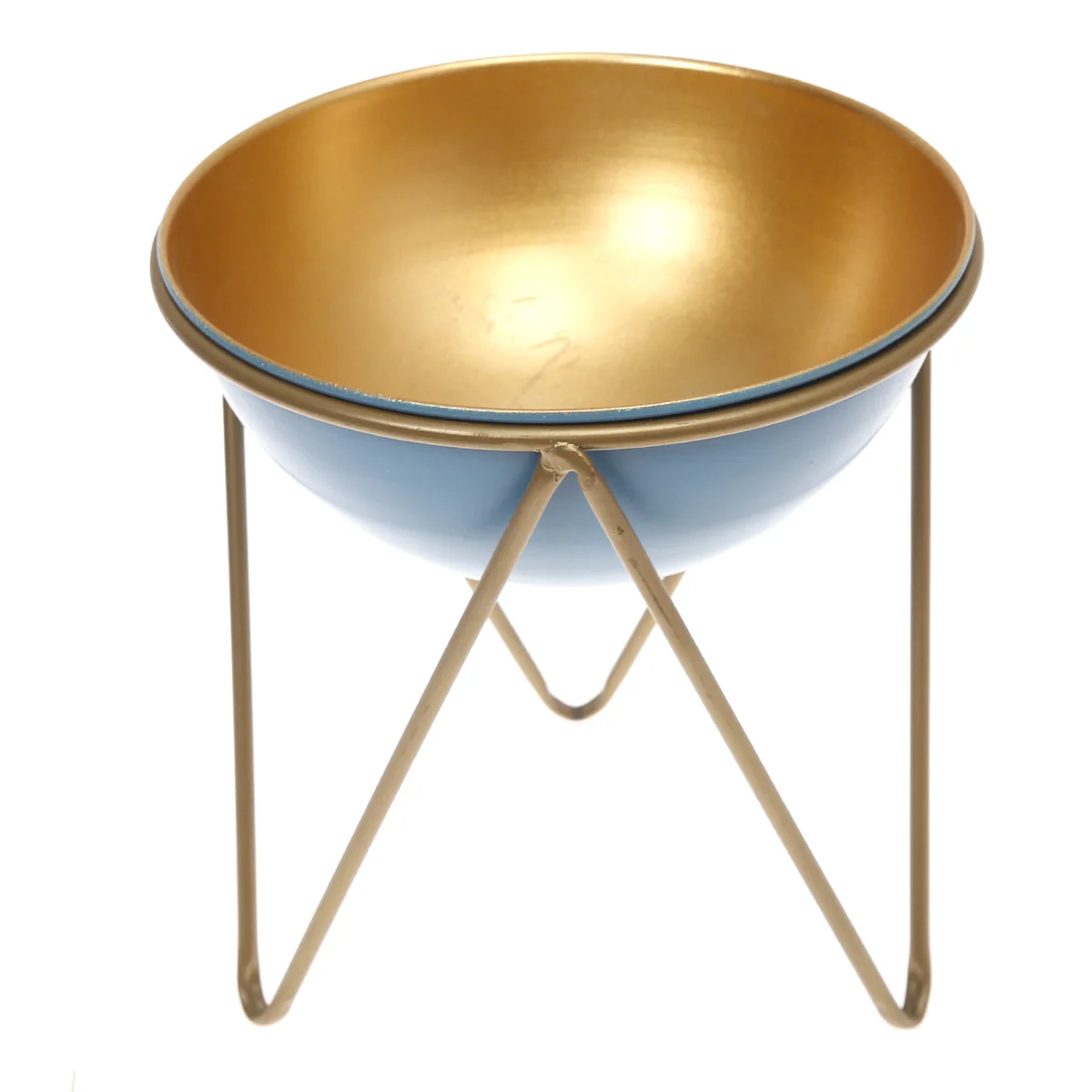 Planter L Blue & Gold 10X10X11Inch HQ-006 - Image 2